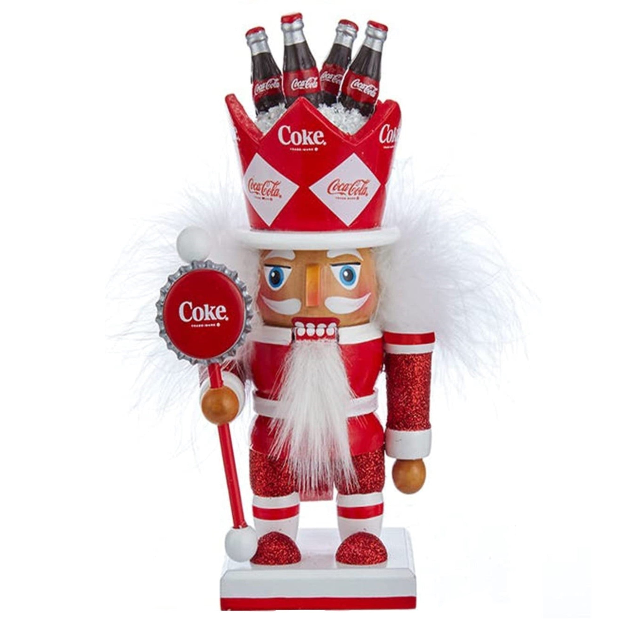 Kurt Adler Wooden Coca-Cola Holiday Nutcracker, 8"