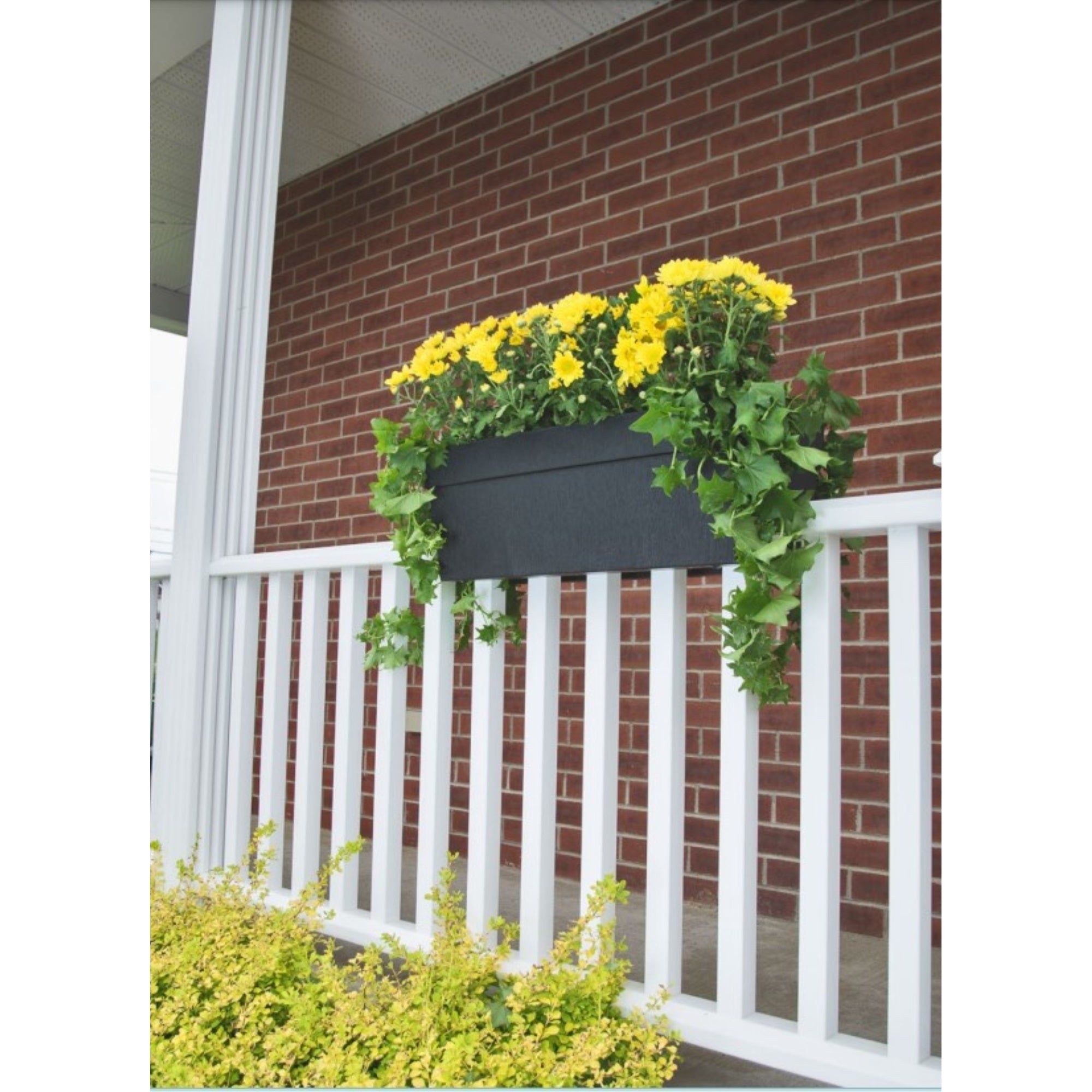 DCN Harmony Self-Watering Rail Planter, Brown, 27"