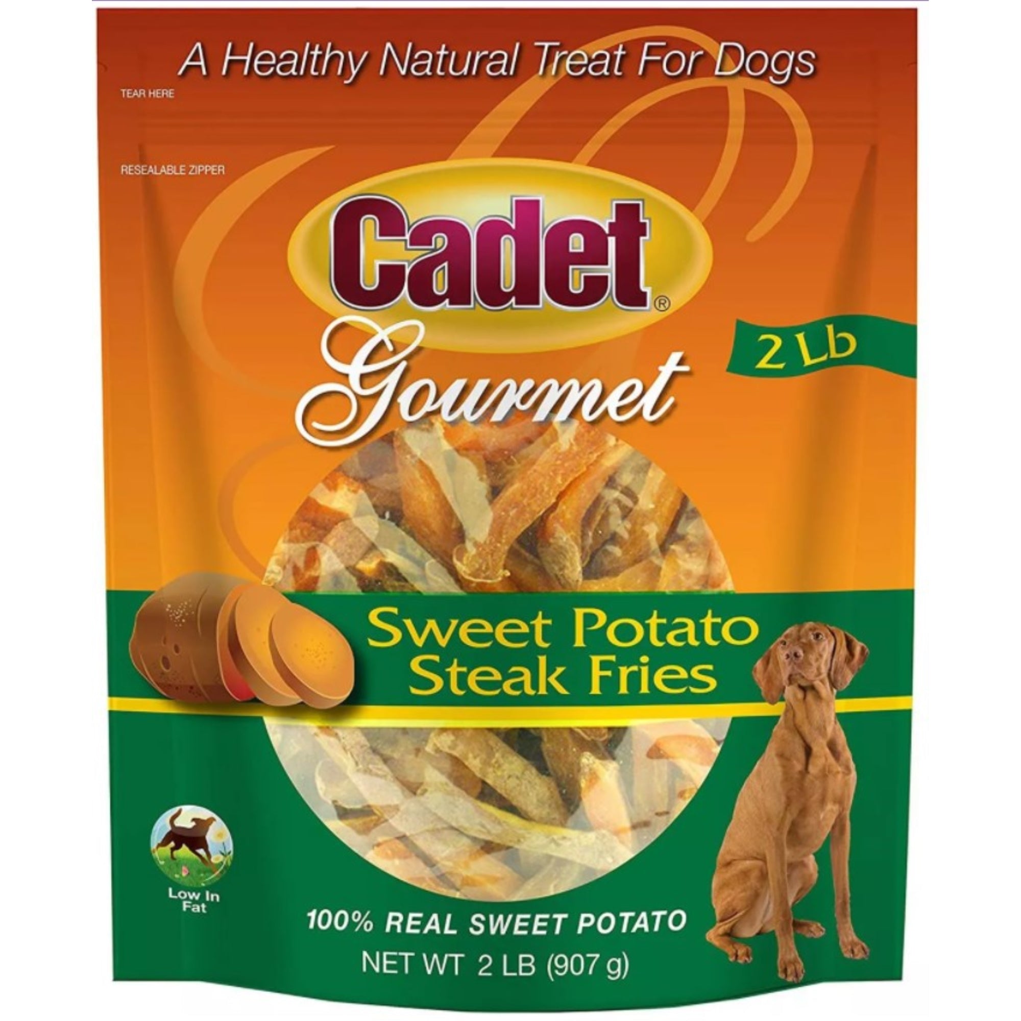 Cadet Gourmet Sweet Potato Steak Fries Dog Treats, 2 Pounds