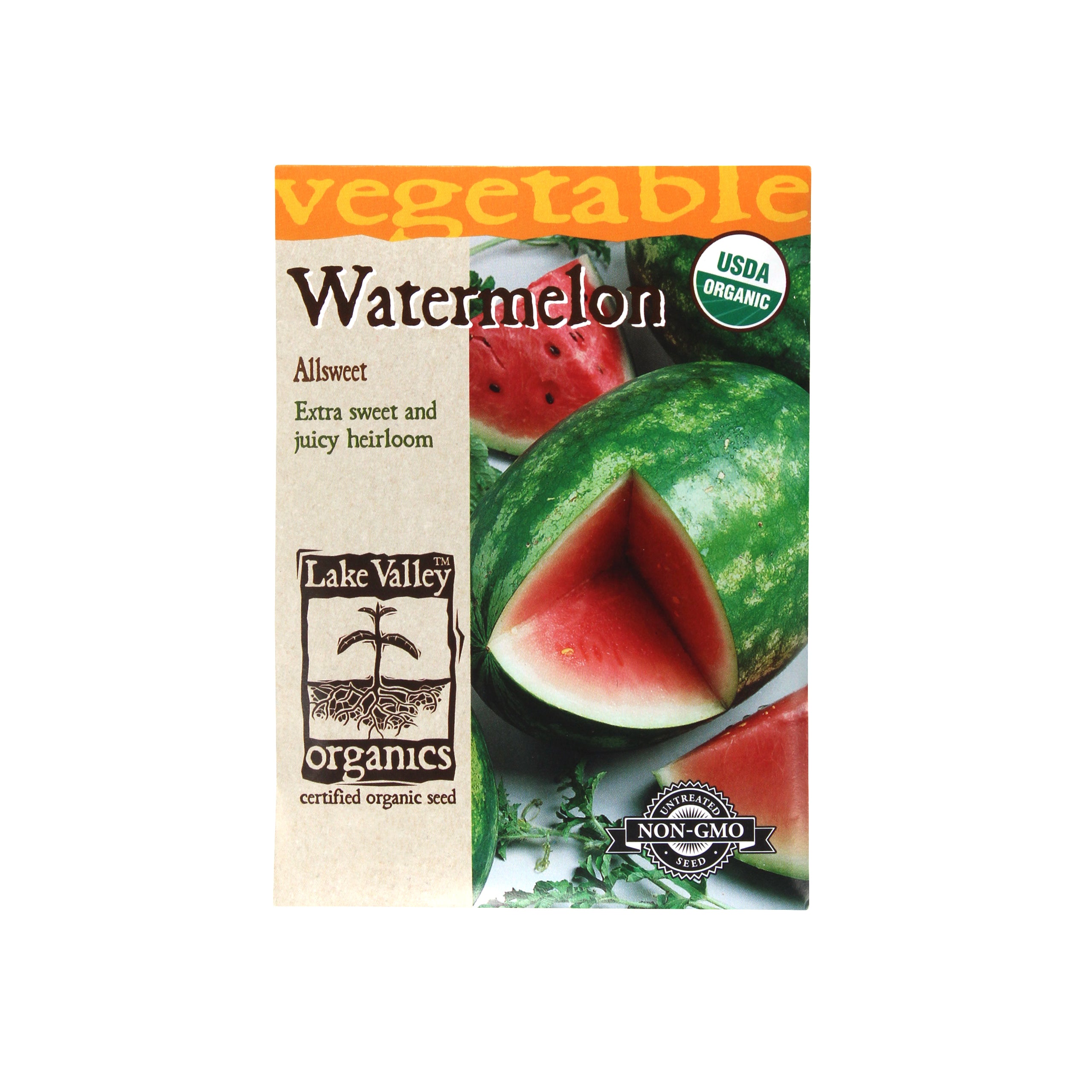 Lake Valley Seed Watermelon Organic Allsweet Fruit Seeds