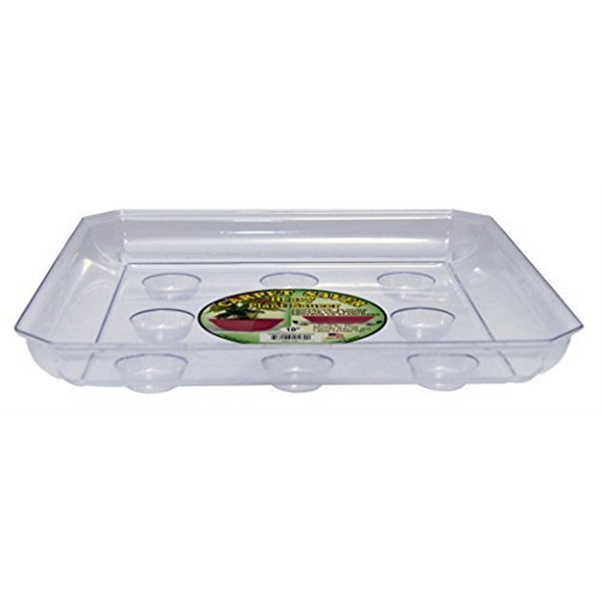 Curtis Wagner Square Plastics Carpet Saver Saucer, Clear - 10" x 10" (Pack of 1)