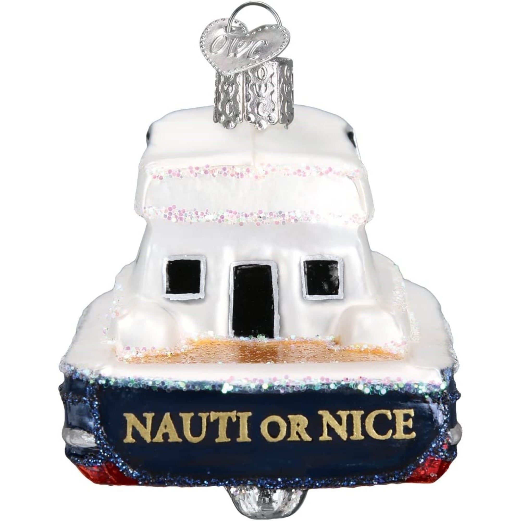 Old World Christmas Charter Boat Glass Blown Ornament