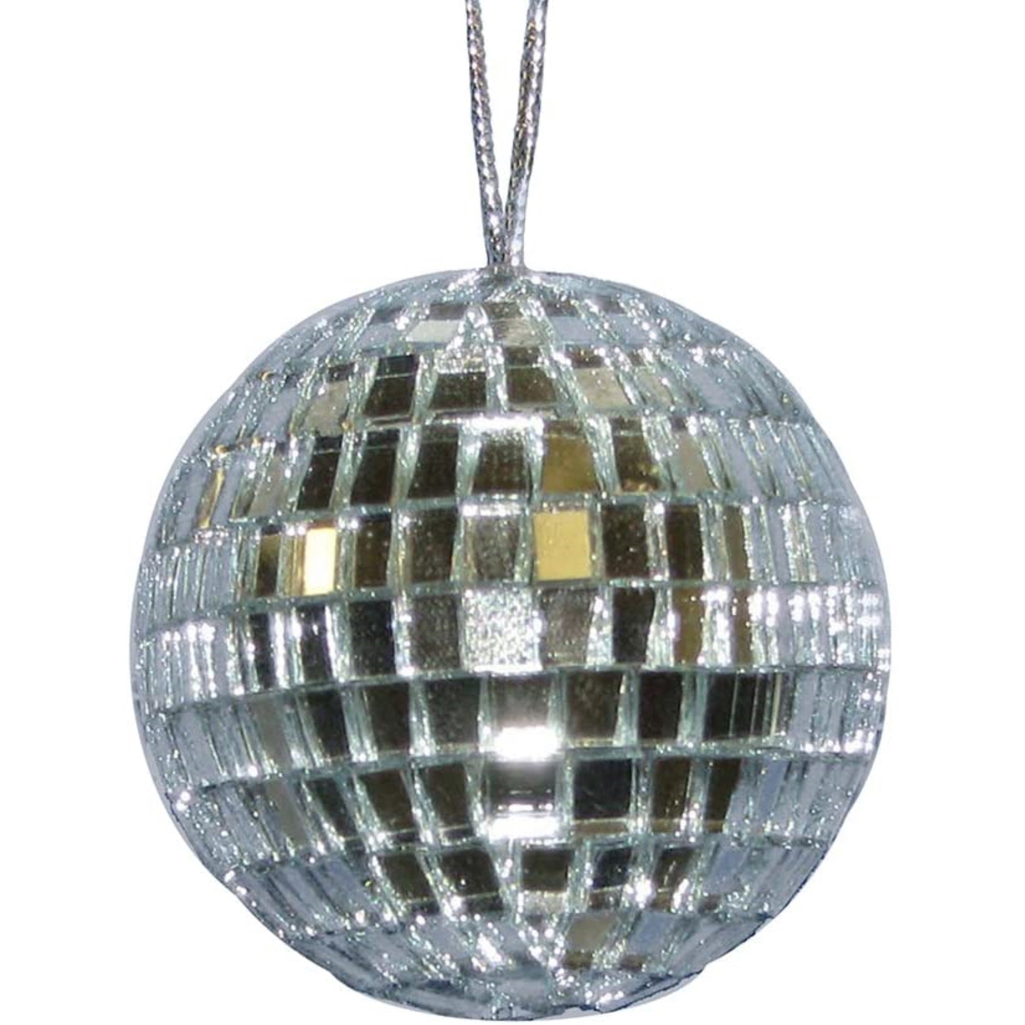 Kurt Adler Mirrored Disco Ball Glass Ornaments, 6-Piece Box Set, 3” Ornaments