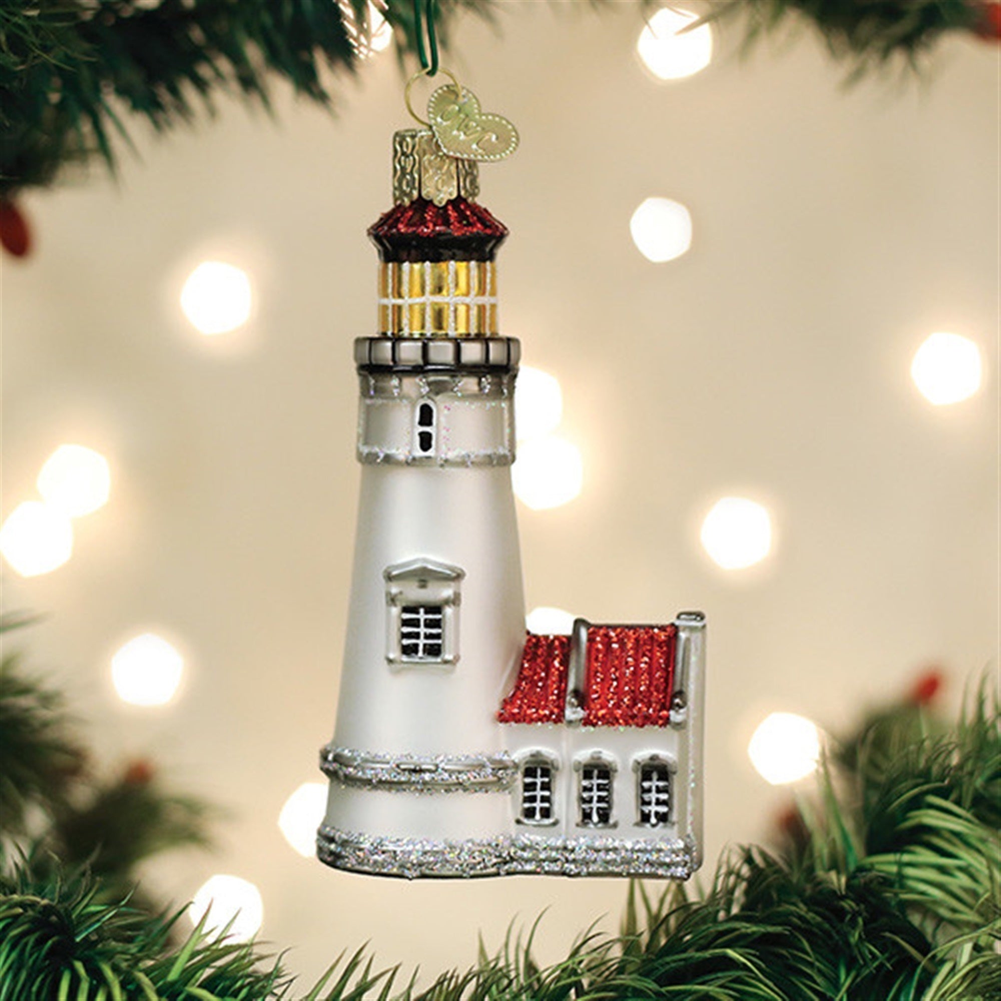 Old World Christmas Heceta Head Lighthouse Glassblown Ornament