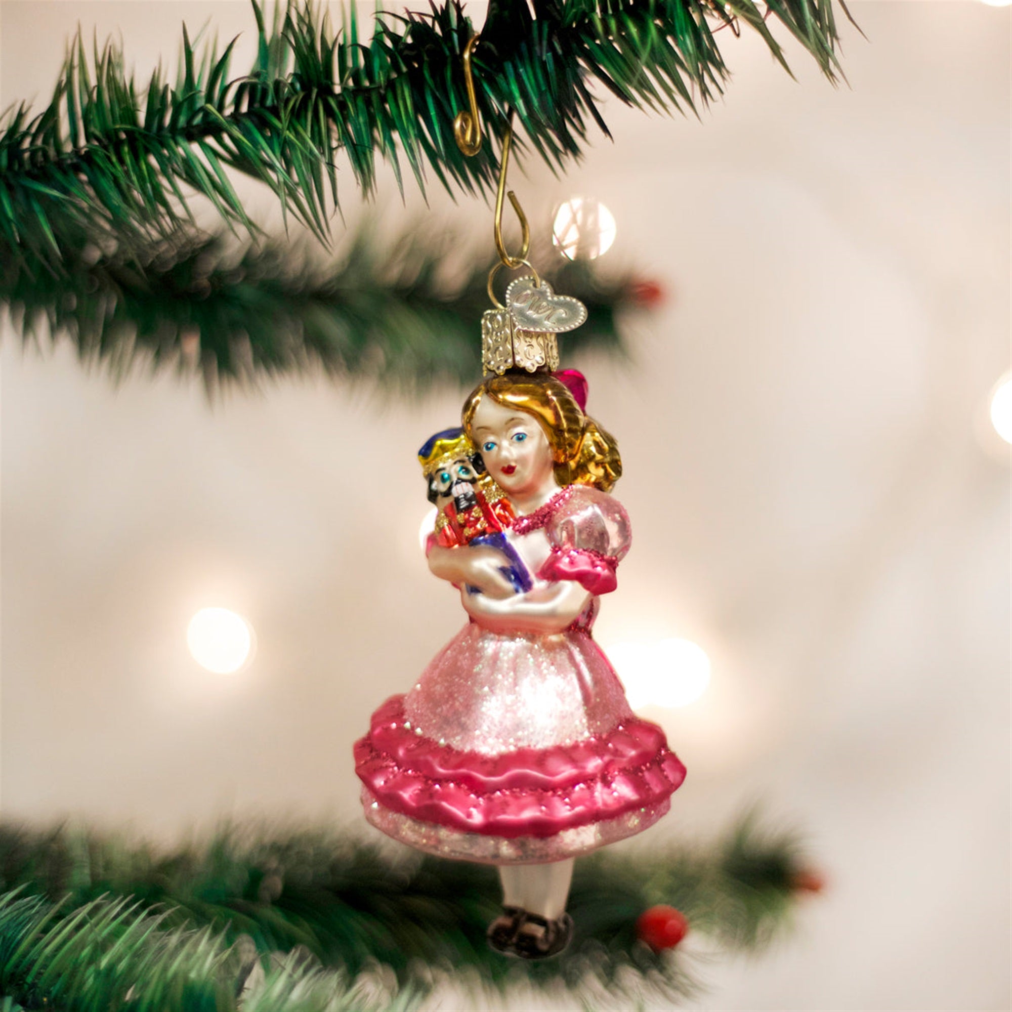 Old World Christmas Hanging Glass Tree Ornament, Clara from The Nutcracker Suite