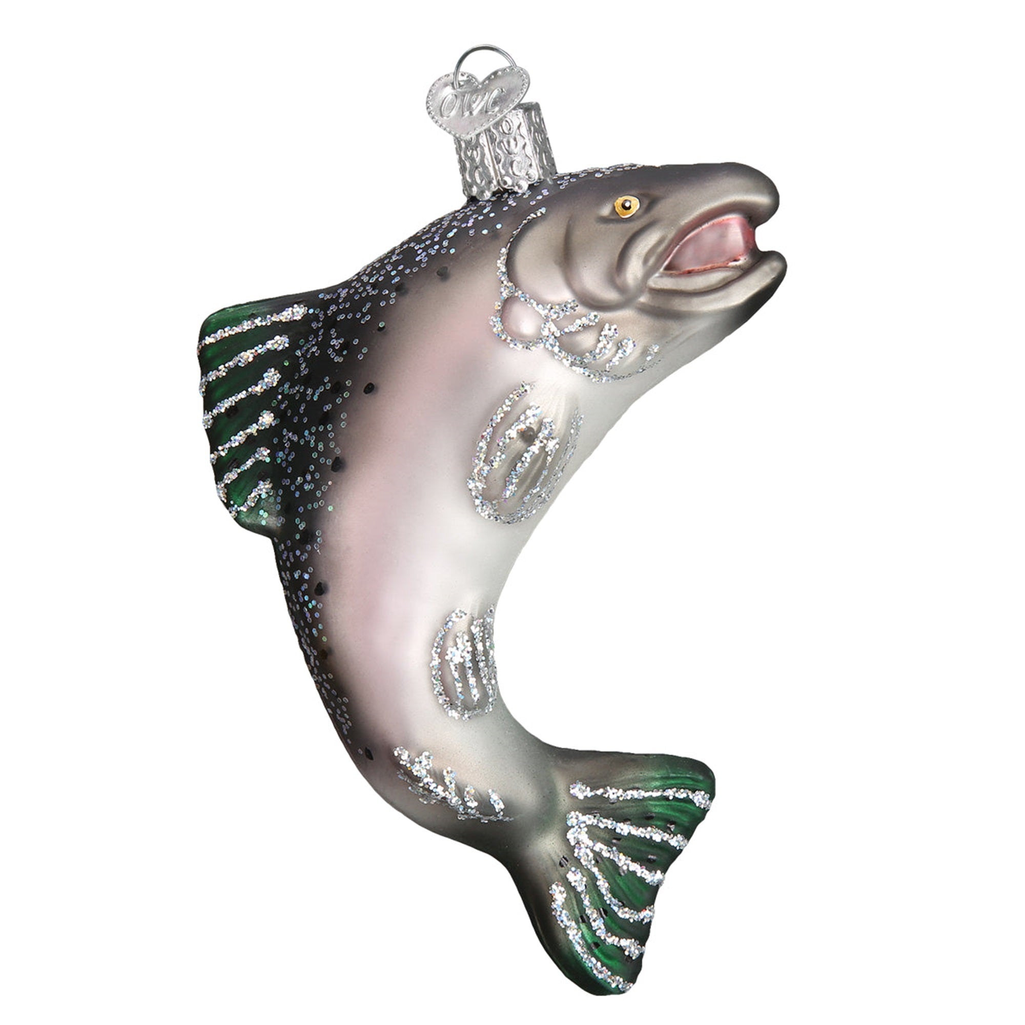 Old World Christmas Hanging Glass Ornament, King Salmon