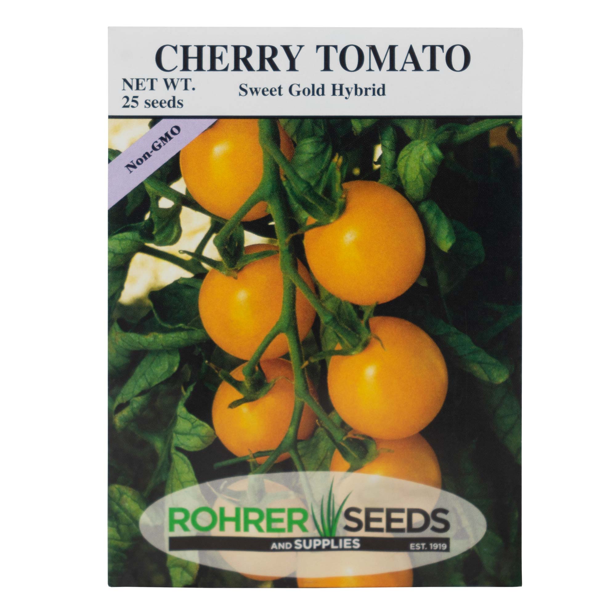 Rohrer Seeds Cherry Tomato, Sweet Gold Hybrid, Approx 25 Seeds/Packet