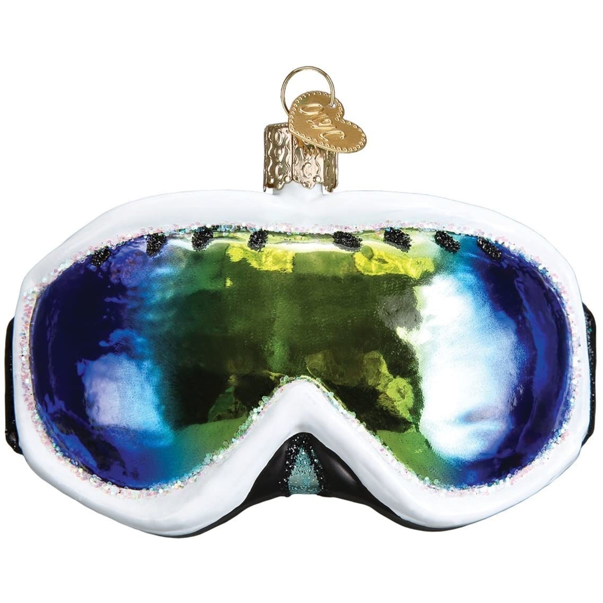 Old World Christmas Glass Blown Ski Goggles Ornament