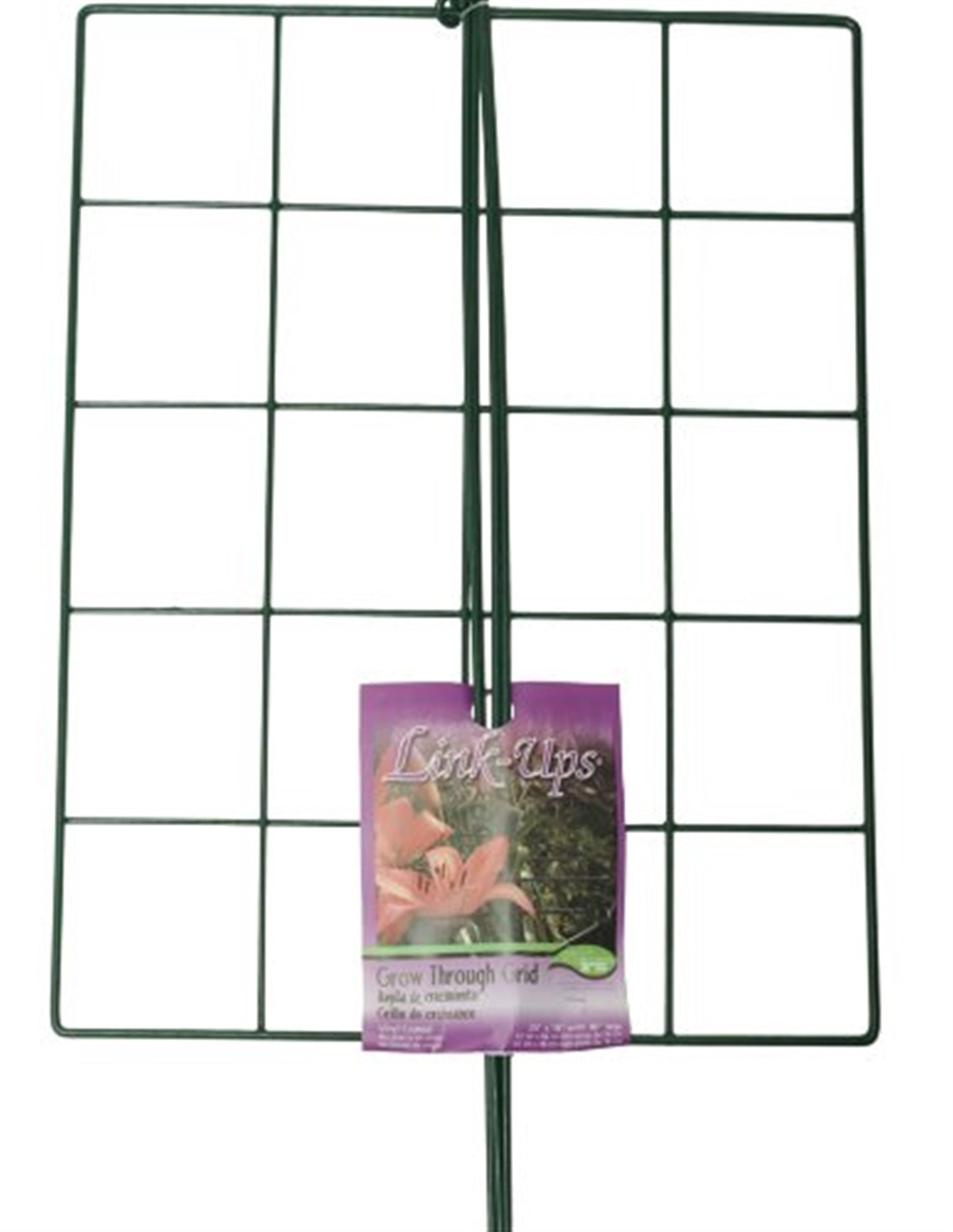 Luster Leaf Link-Ups Grow Through Grid Plant Support 24 x 18 Rectangle, Green