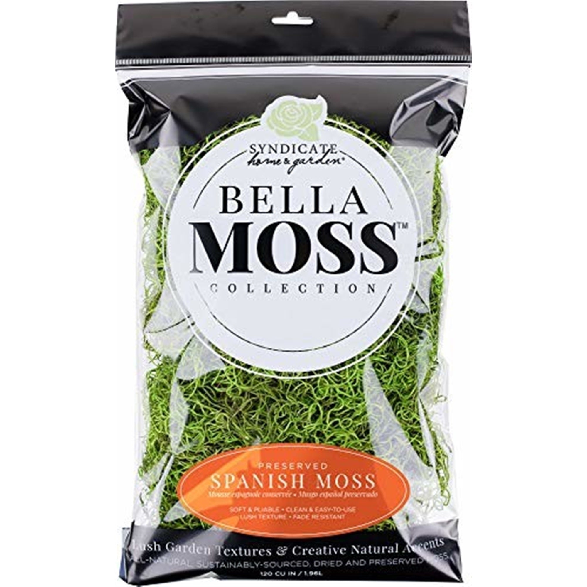 Bella Moss Preserved Spanish Moss, Green