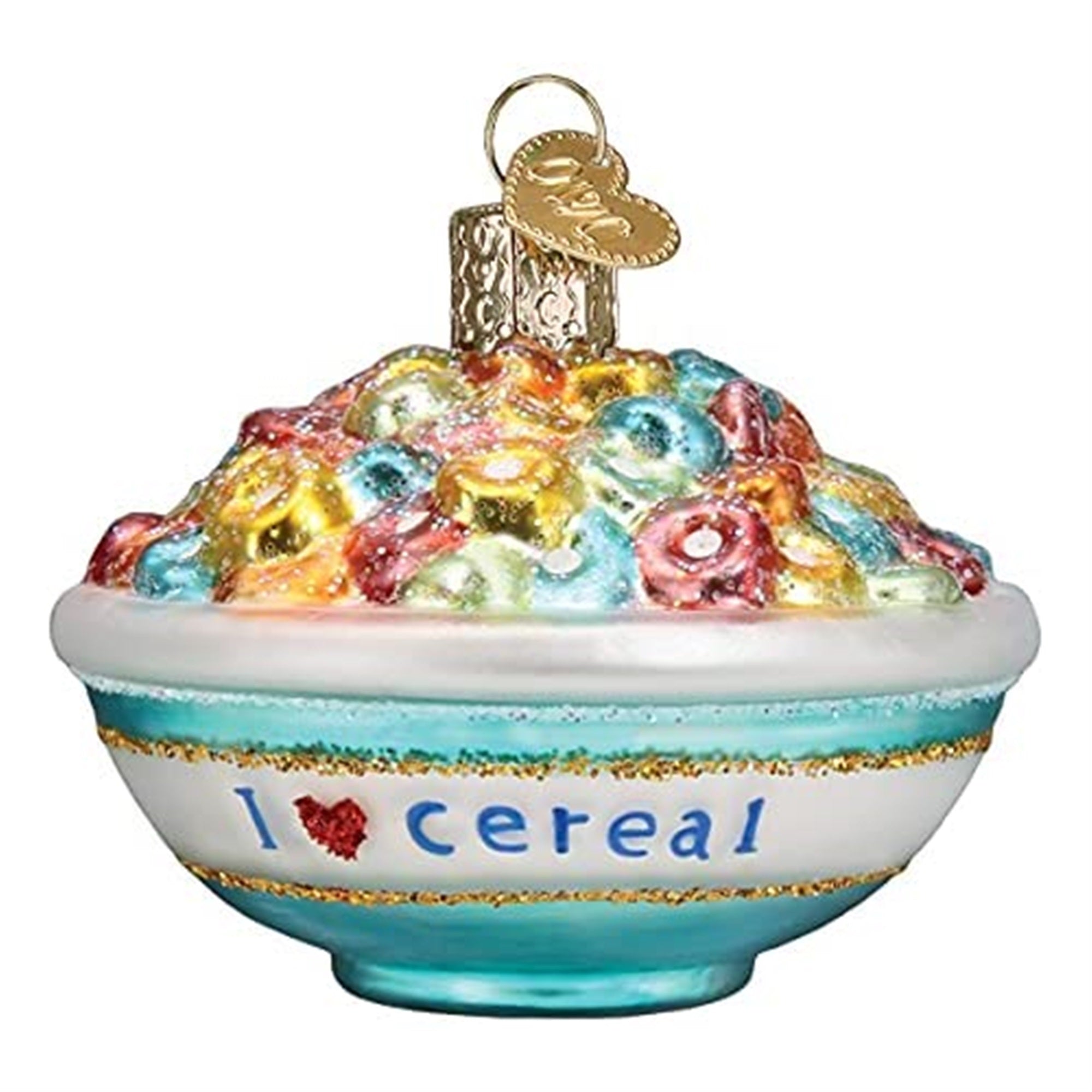 Old World Christmas Glass Blown Ornament, Bowl of Cereal