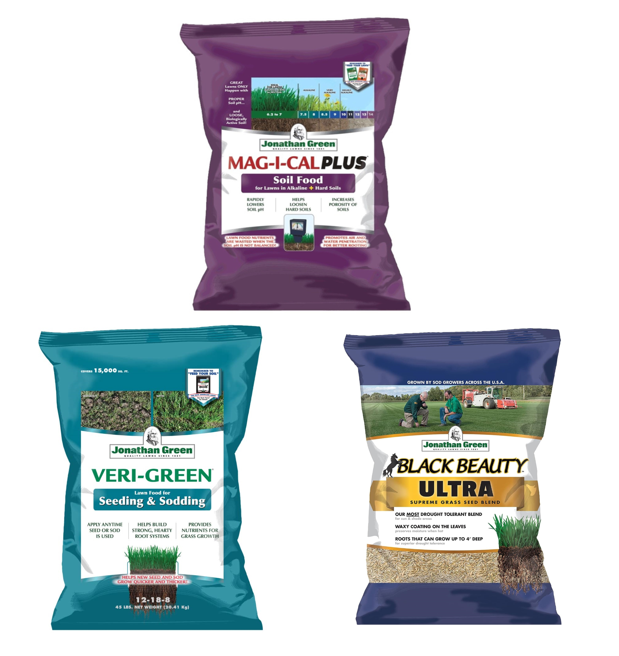Jonathan Green Grass Seed & Fertilizer Bundle for Alkaline Soil - 15,000 sq ft
