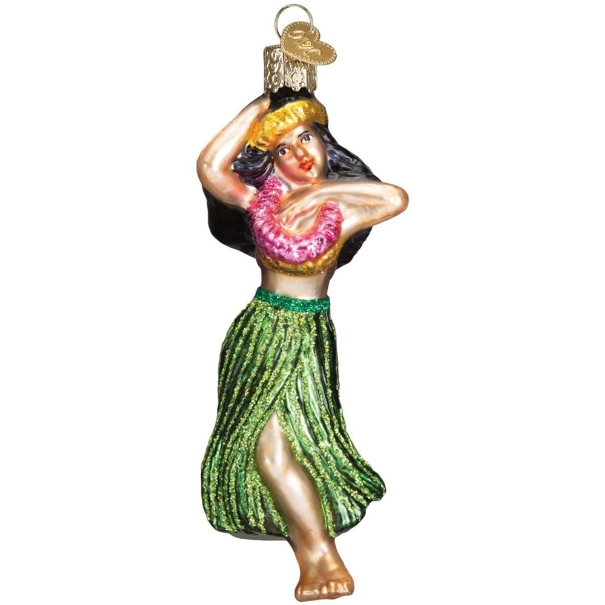 Old World Christmas 10194 Glass Blown Hula Dancer Ornament