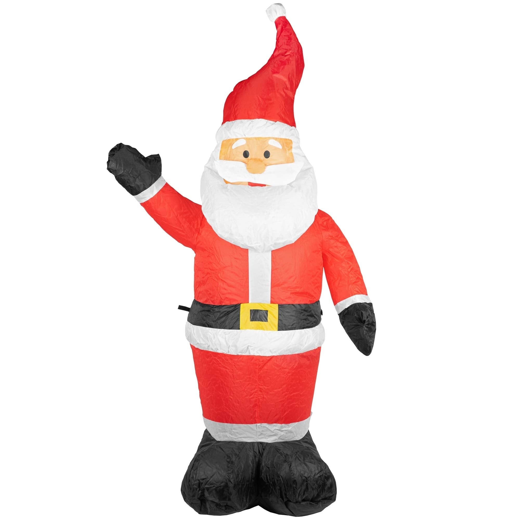 ProductWorks Candy Cane Lane Inflatable Santa Outdoor Display, 4'