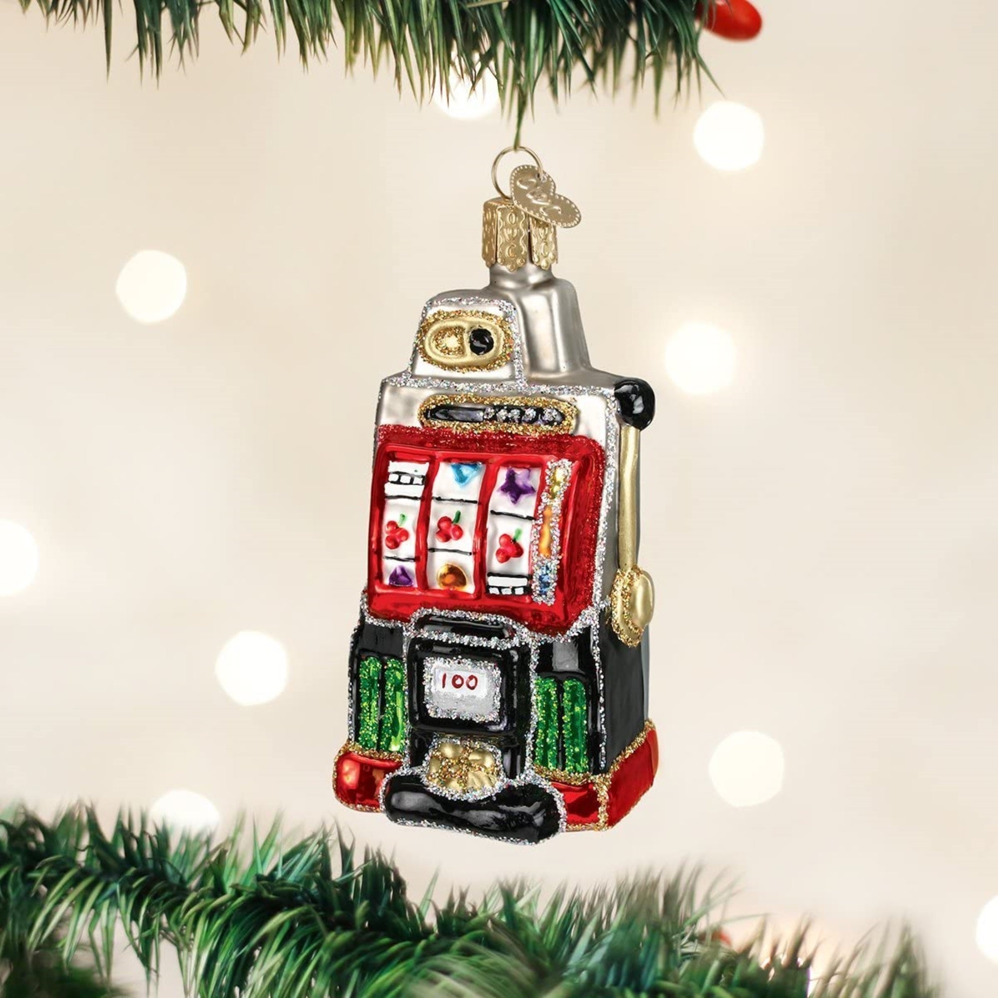 Old World Christmas Glass Blown Tree Ornament, Slot Machine