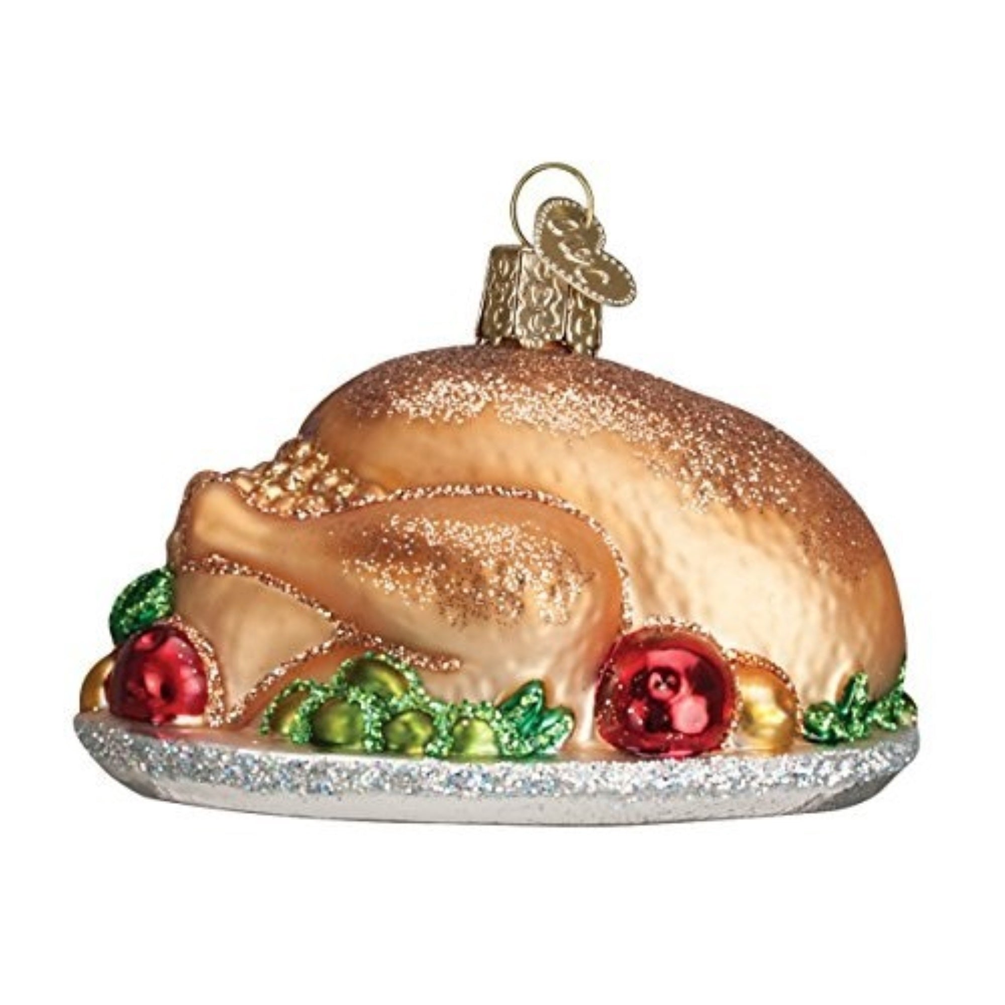 Old World Christmas Turkey Platter Glass Blown Ornament
