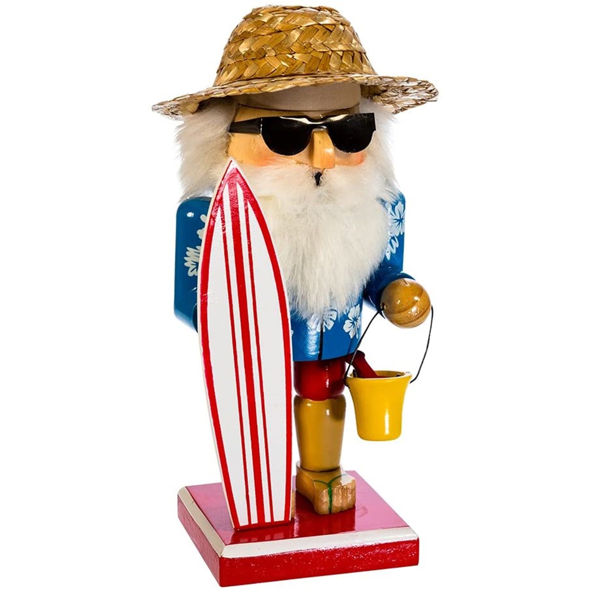 Kurt Adler Surfer Santa Nutcracker, 8"