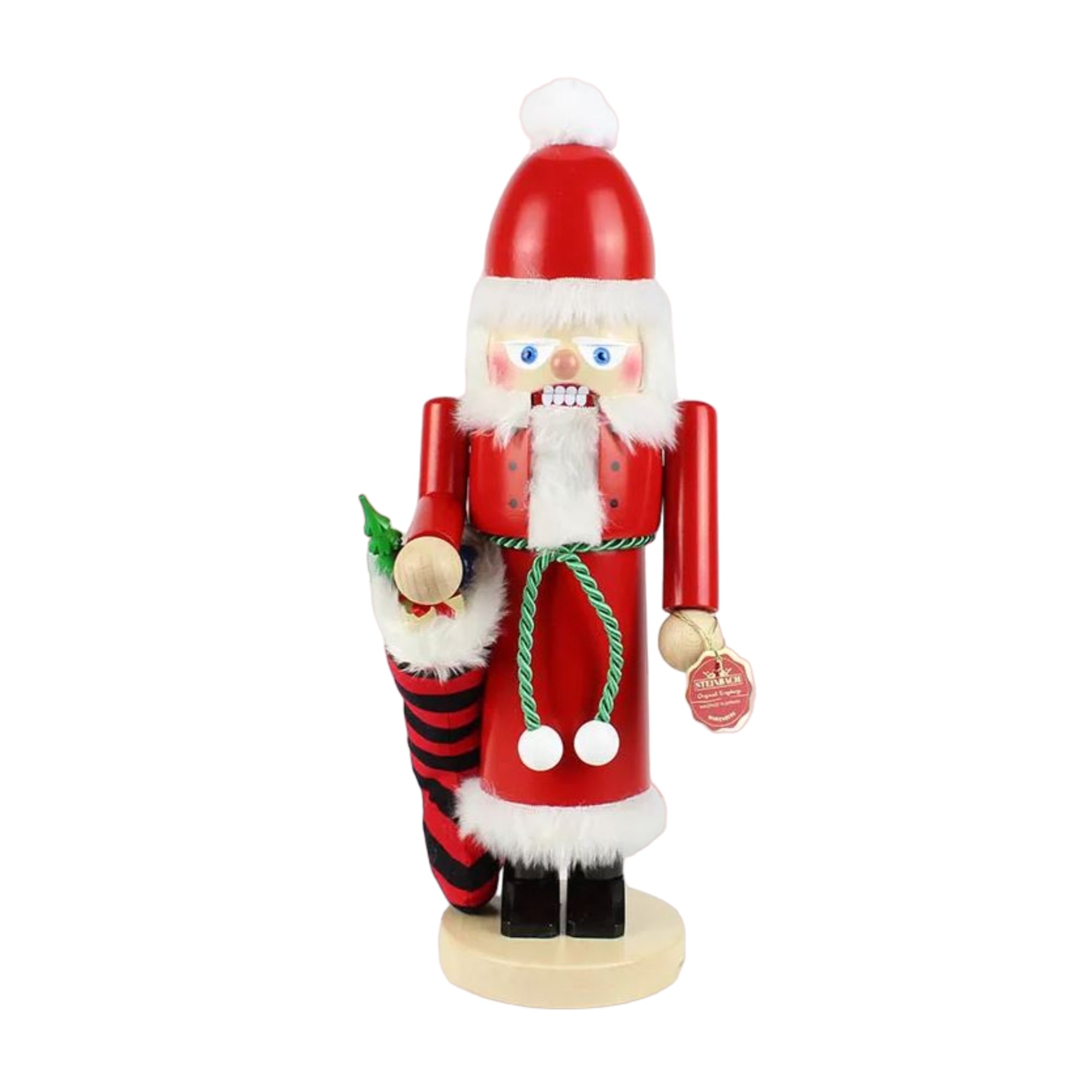 Steinbach Big Nutcracker Collection, Santa Filling Socks, 16.5"