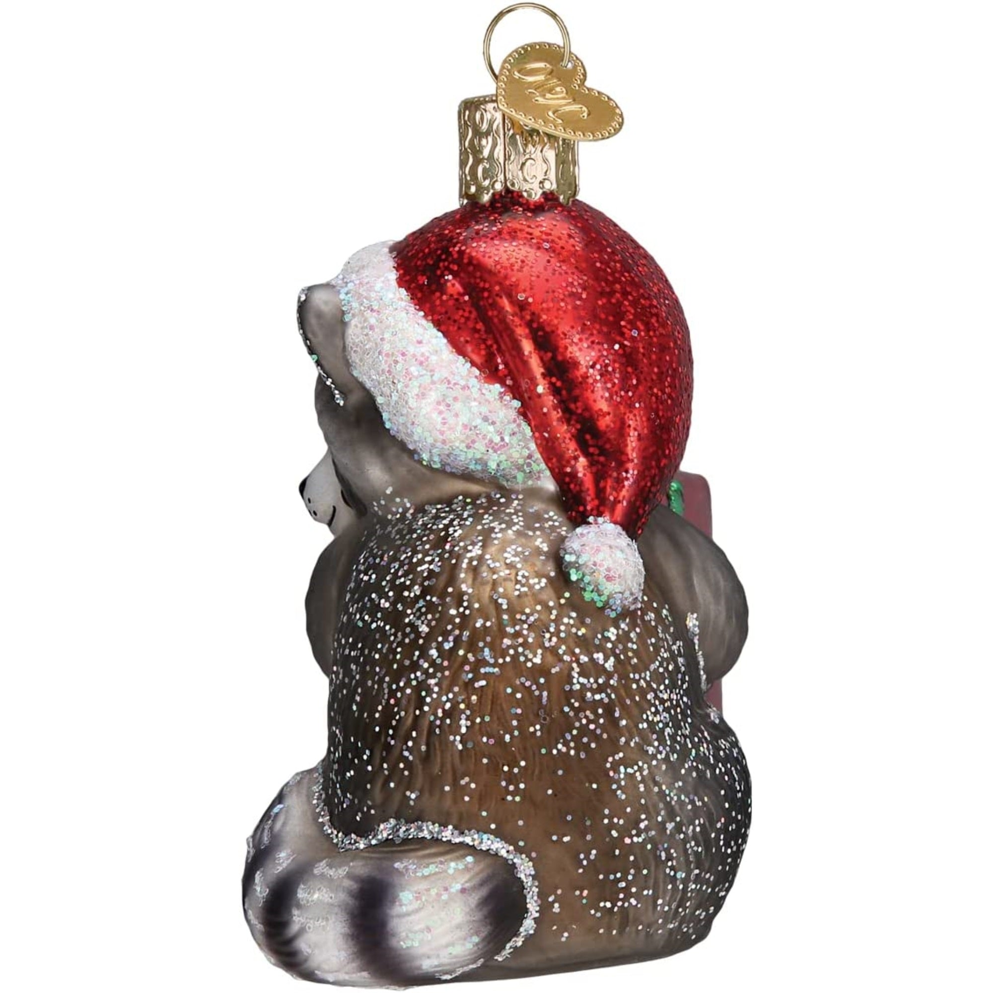 Old World Christmas Christmas Bandit Raccoon Blown Glass Holiday Ornament For Tree