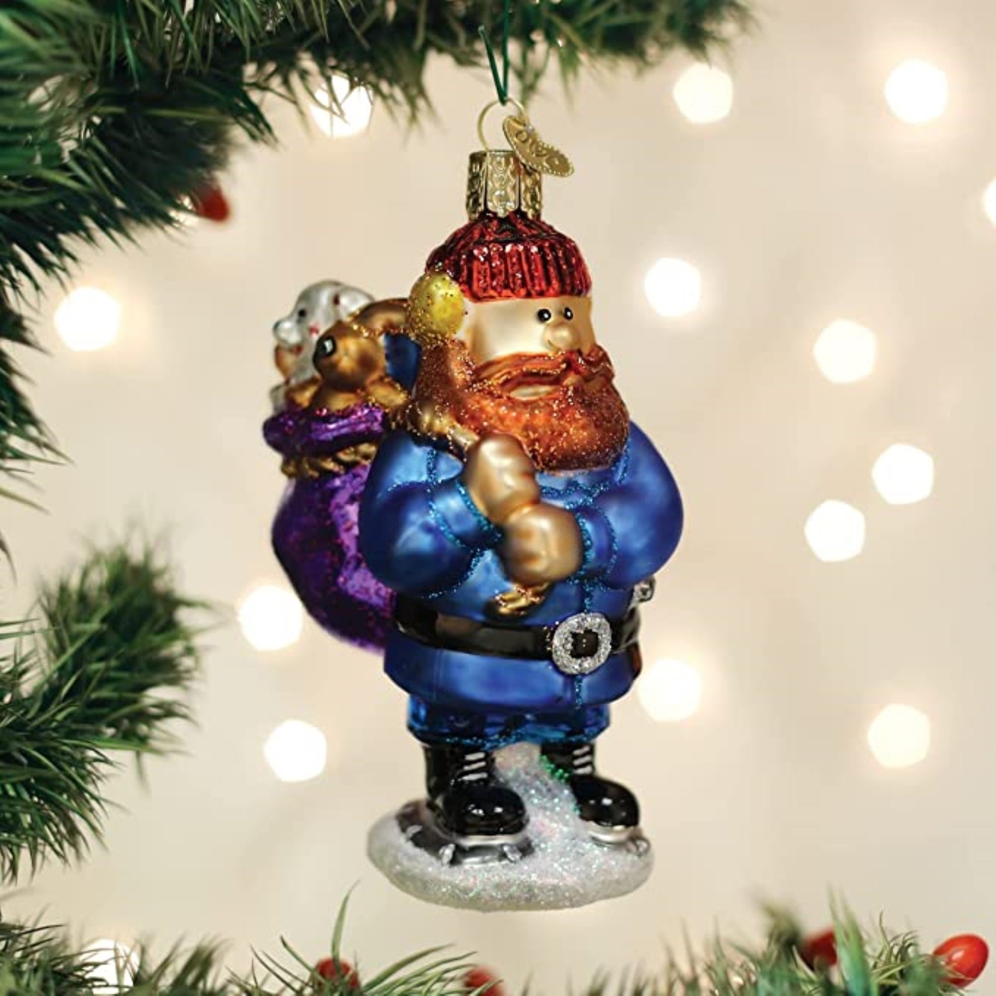 Old World Christmas Ornament, Glass, Yukon Cornelius