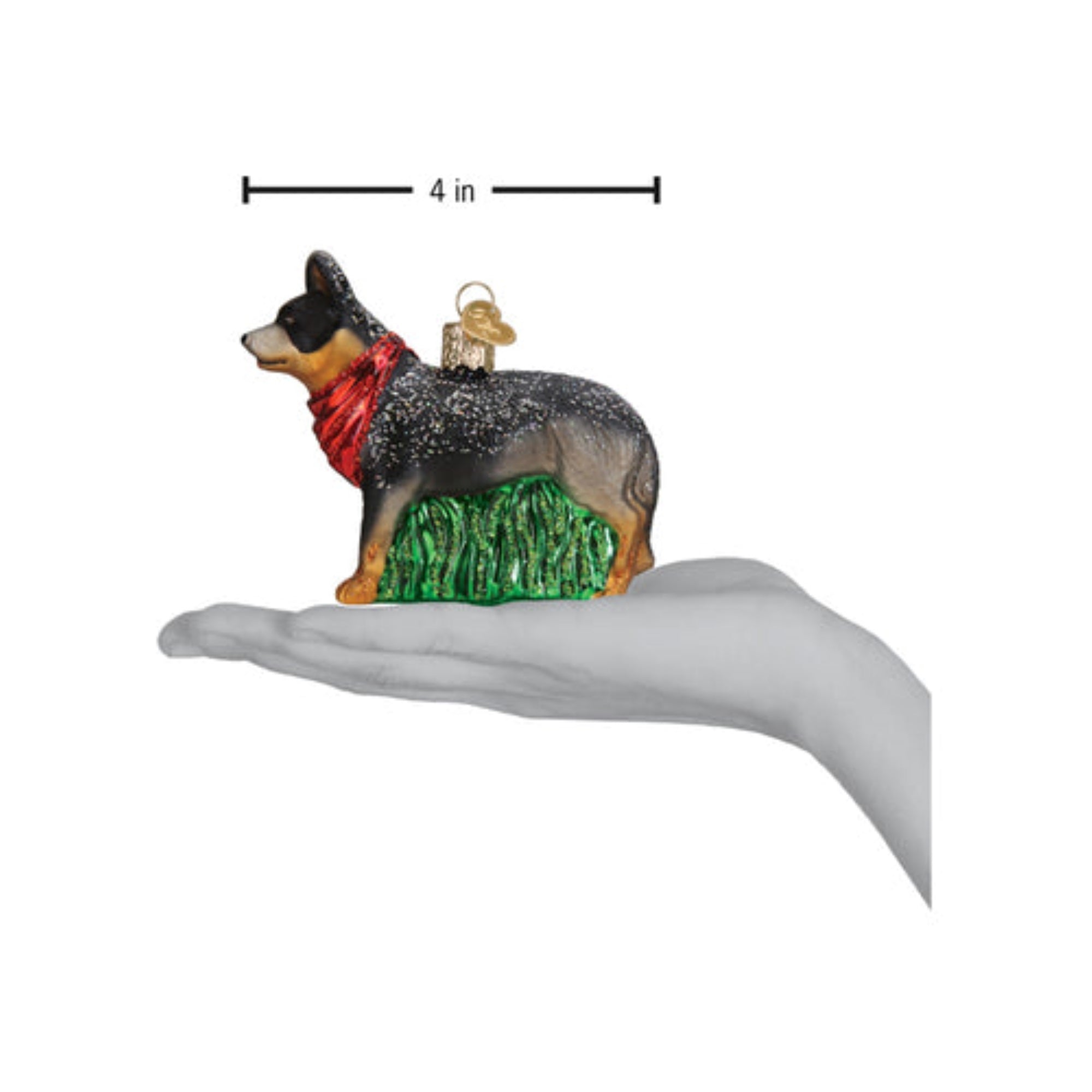 Old World Christmas Blown Glass Christmas Ornament, Australian Cattle Dog