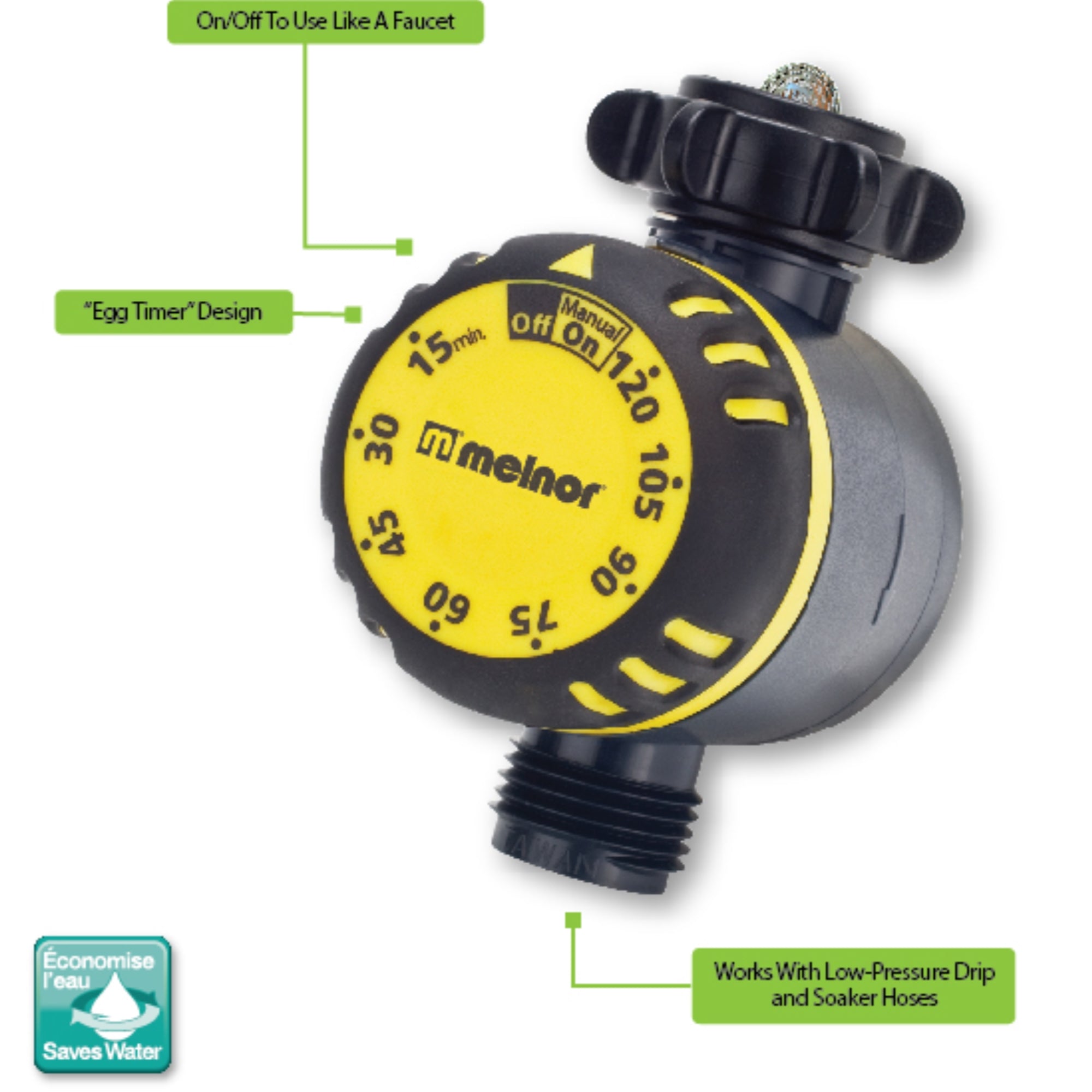 Melnor Water Timer for Outdoor Garden Hose, Mechanical Timer