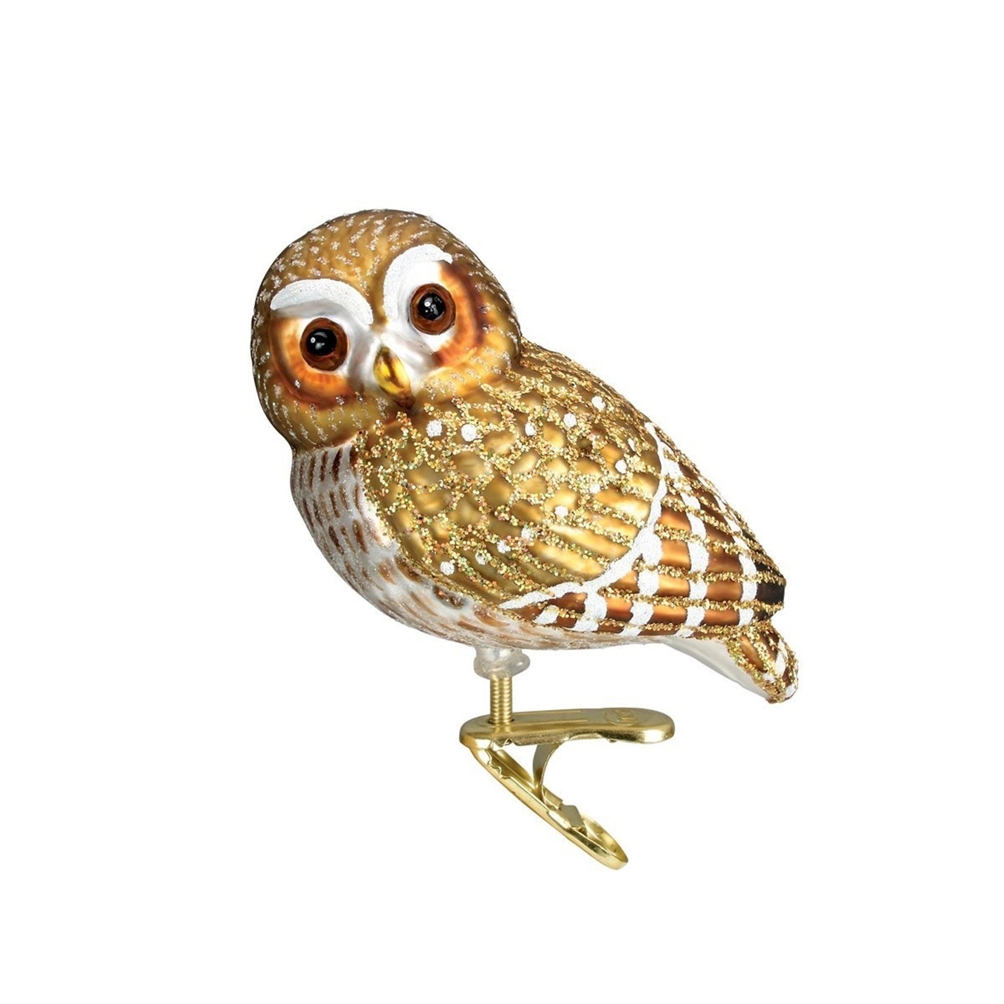 Old World Christmas Pygmy Owl Glass Blown Ornament for Christmas Tree
