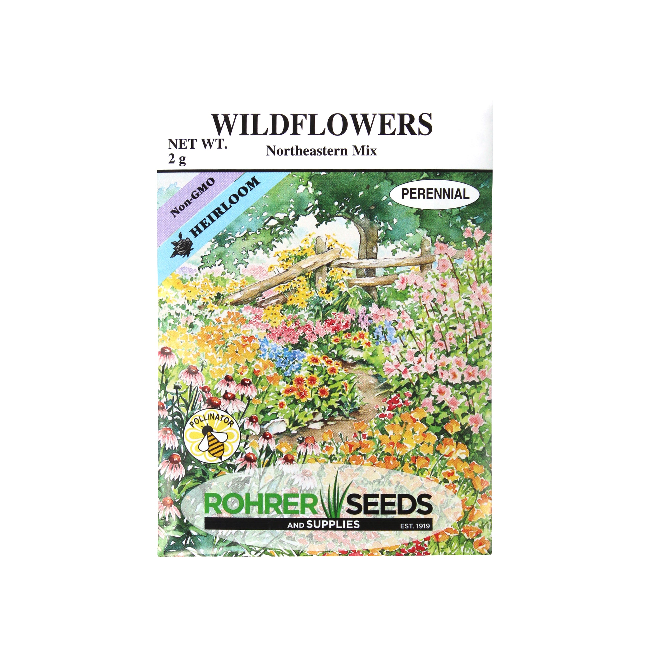 Rohrer Seeds Northeastern Wildflower Mix, Approx 600 Seeds/Packet