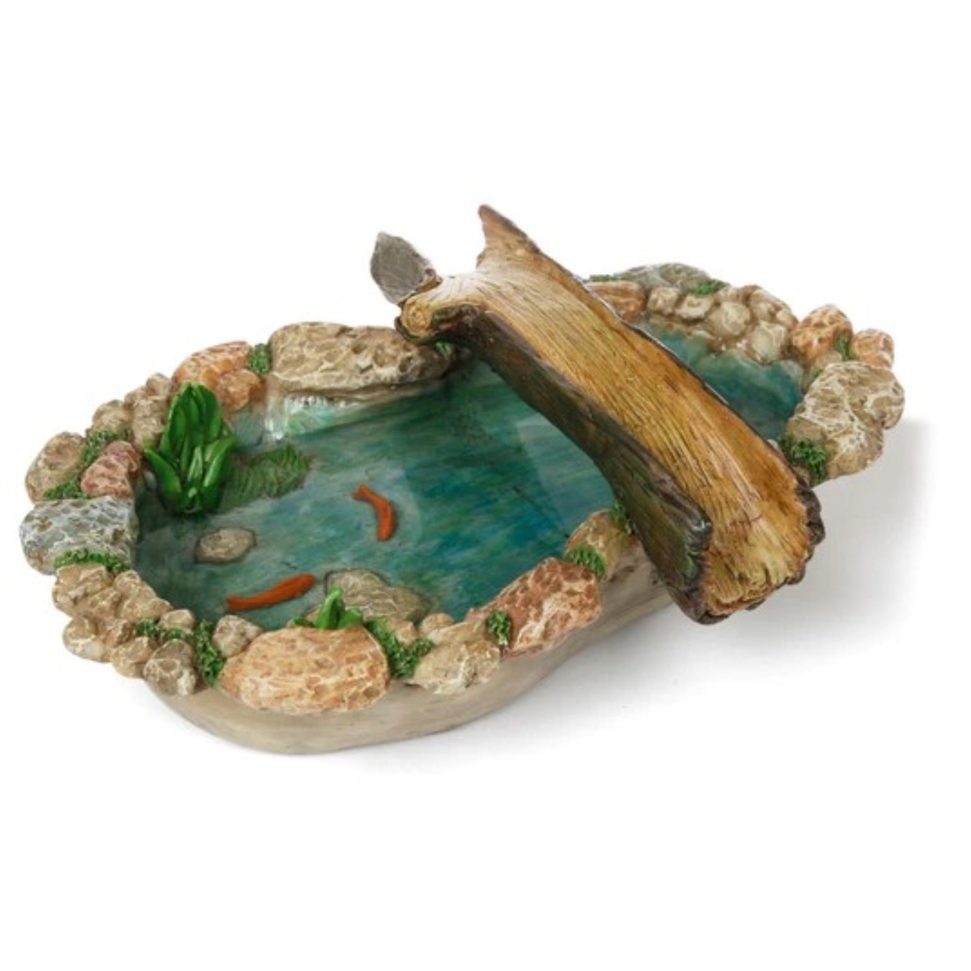 Marshall Home & Garden Fairy Garden Woodland Knoll Collection, Tree Bridge Pond