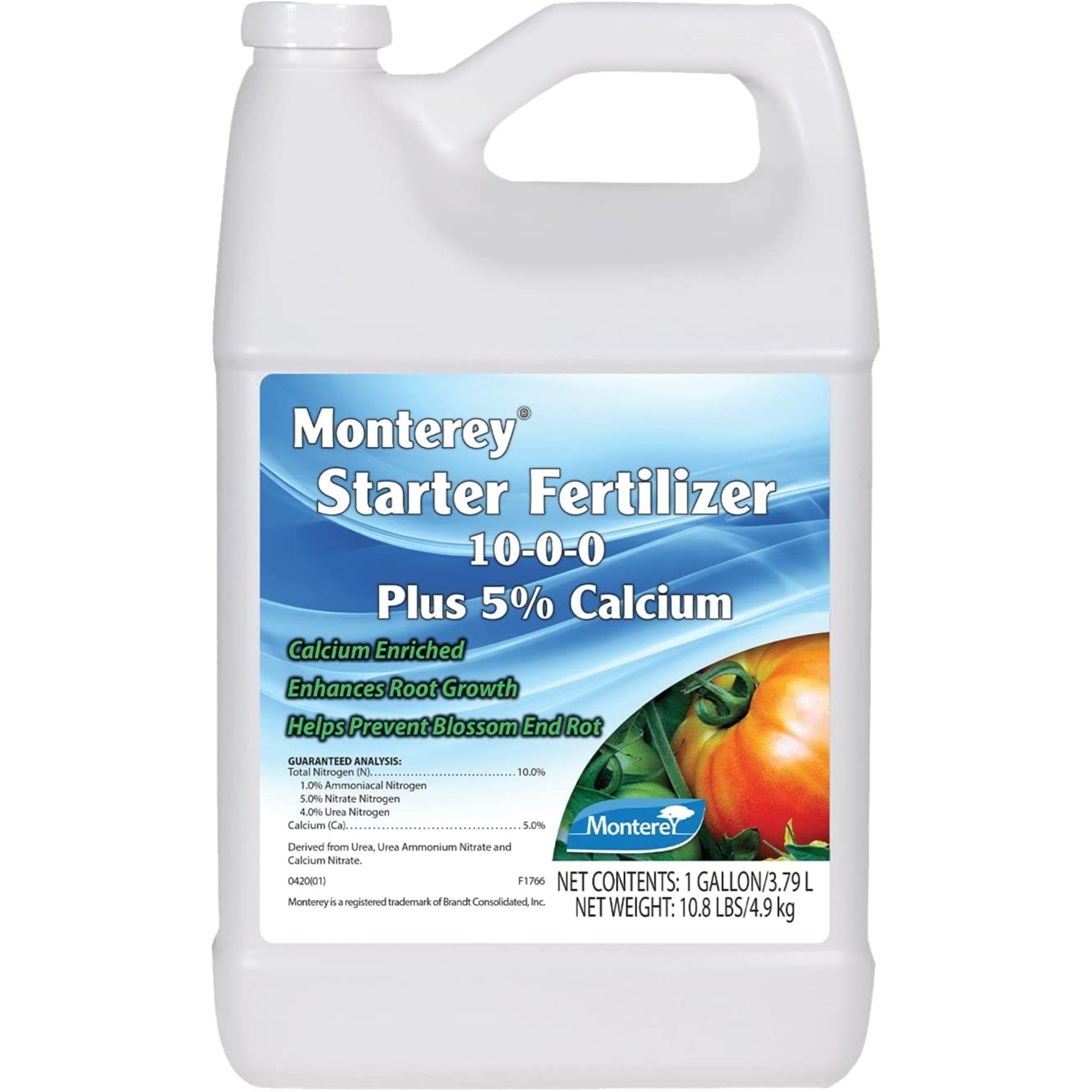 Monterey Concentrate Starter Fertilizer 10-0-0 + 5% Calcium, 1 Gallon