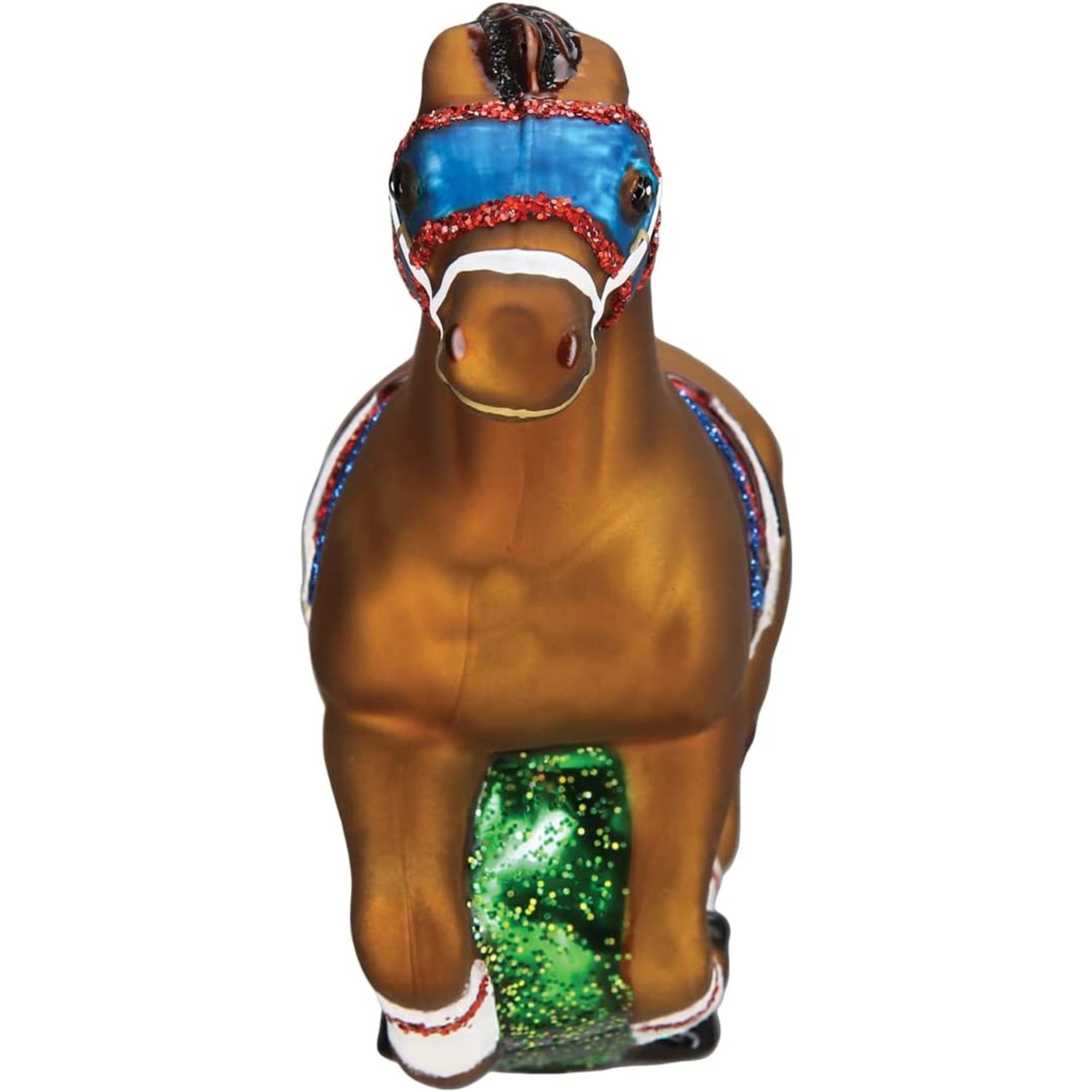 Old World Christmas Racehorse Blown Glass Holiday Ornament For Tree