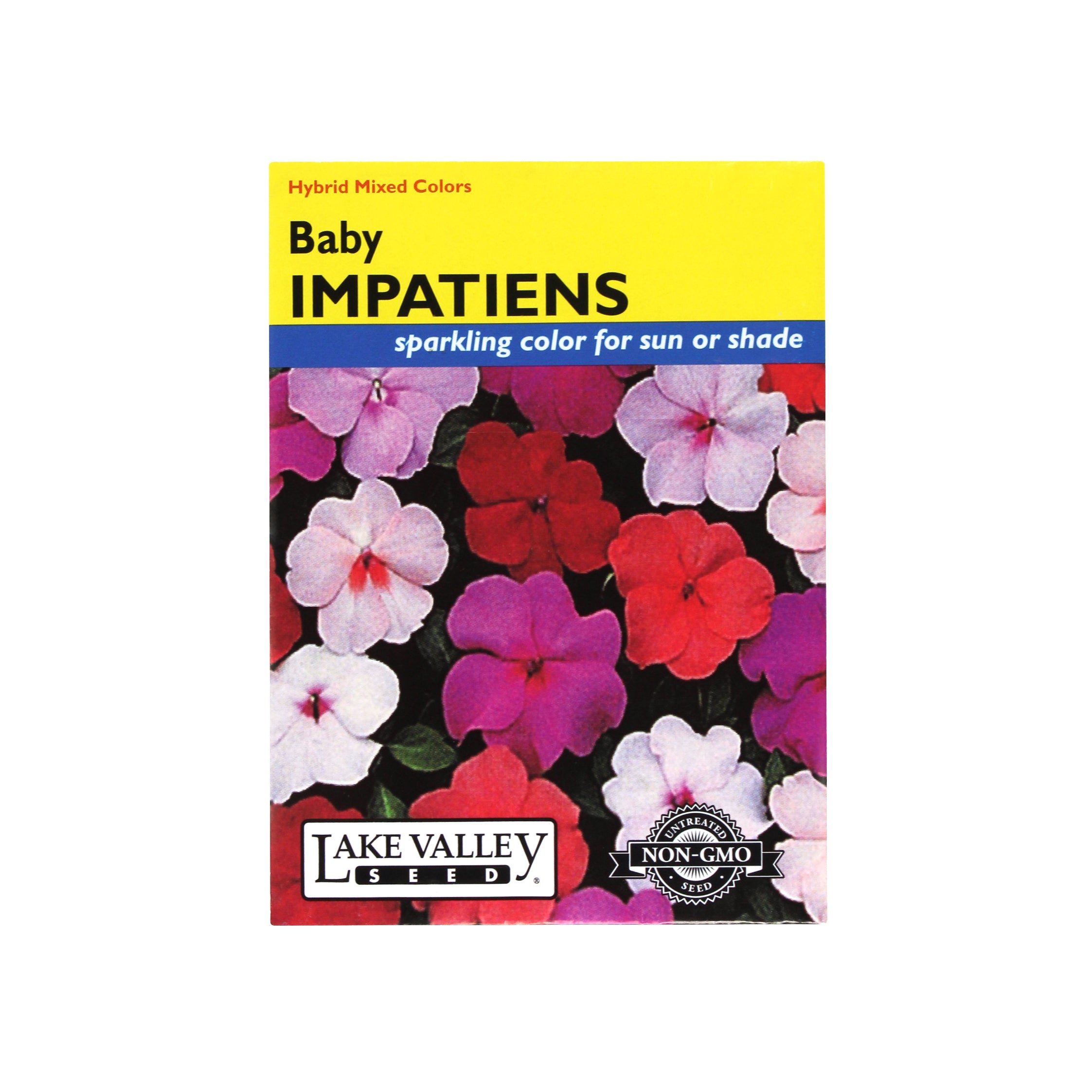 Lake Valley Seed Impatiens, Baby Mixed Colors Flowers, 0.05g