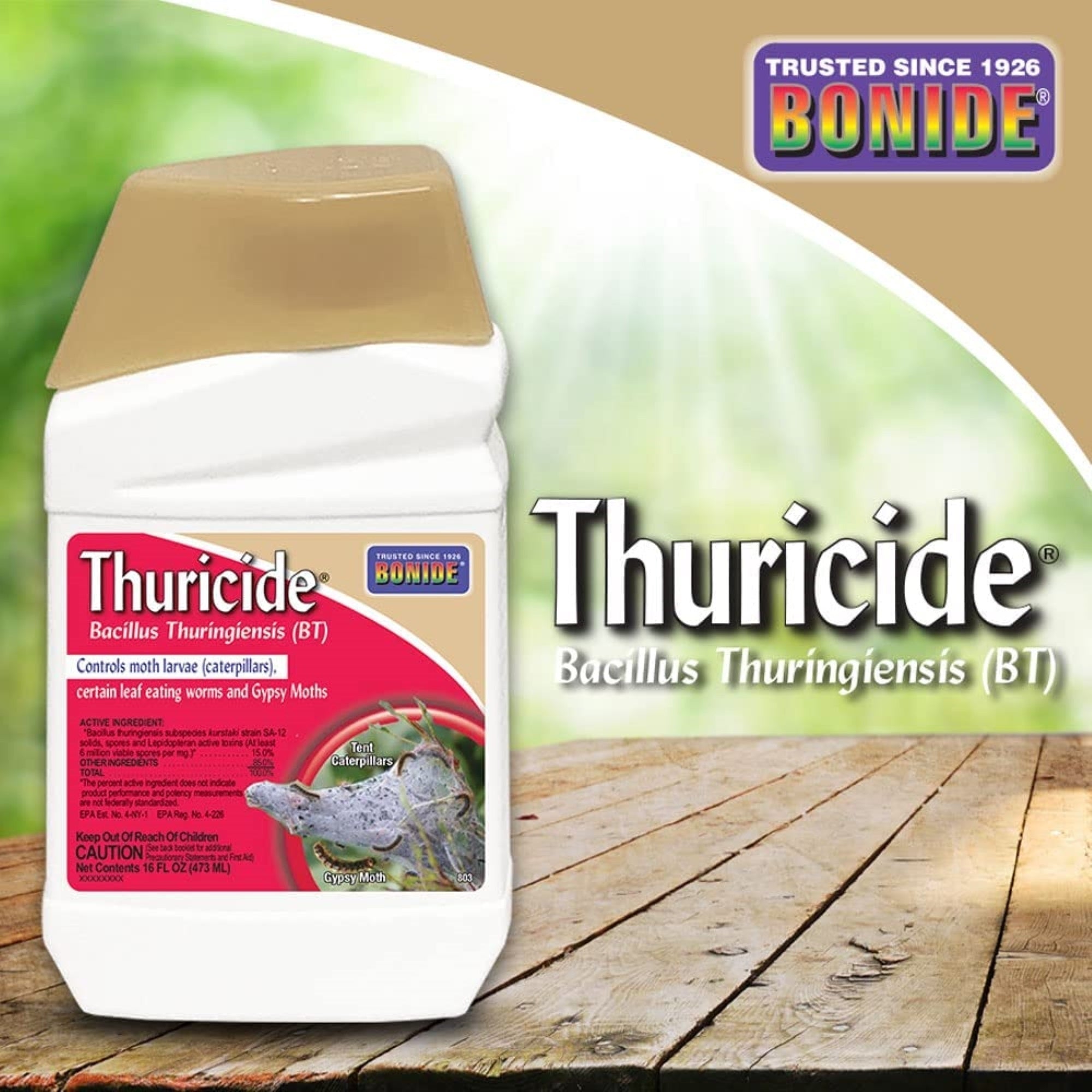 Bonide Thuricide Liquid Insect Control, Concentrate 16 oz