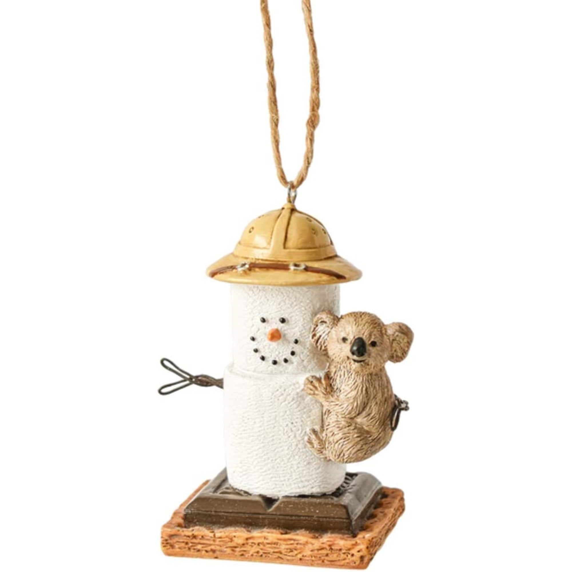 Ganz Smores Koala Snowman Plastic Holiday Christmas Ornament
