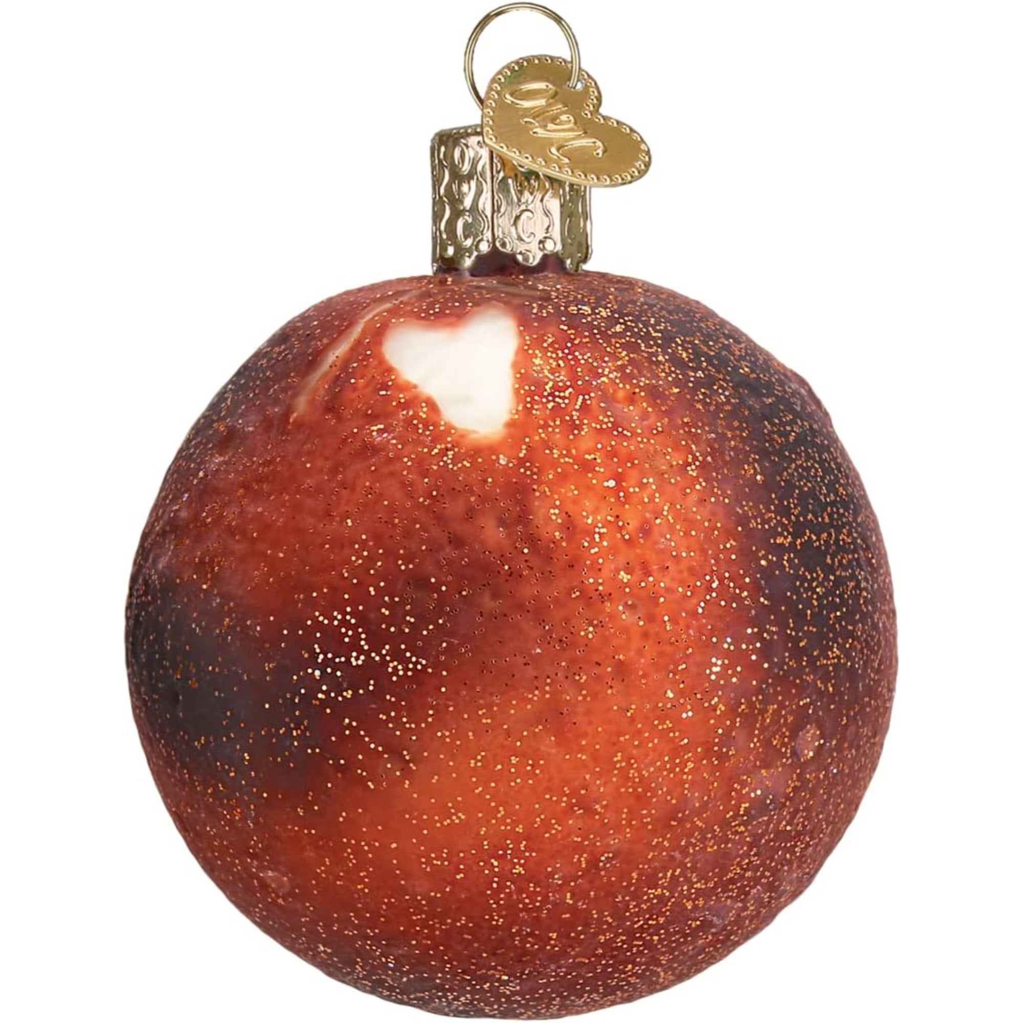 Old World Christmas Glass Blown Planet Mars Ornament, 2.5"
