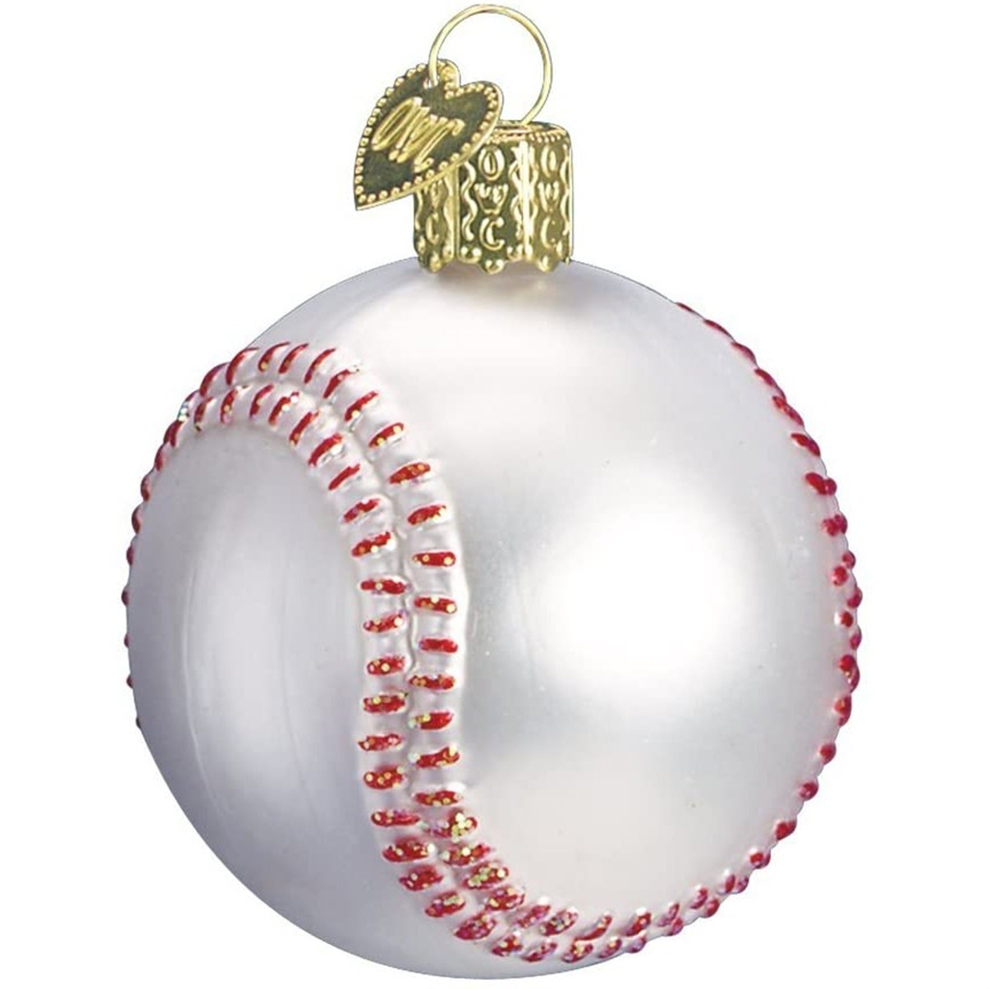 Old World Christmas Blown Glass Christmas Ornament, Baseball