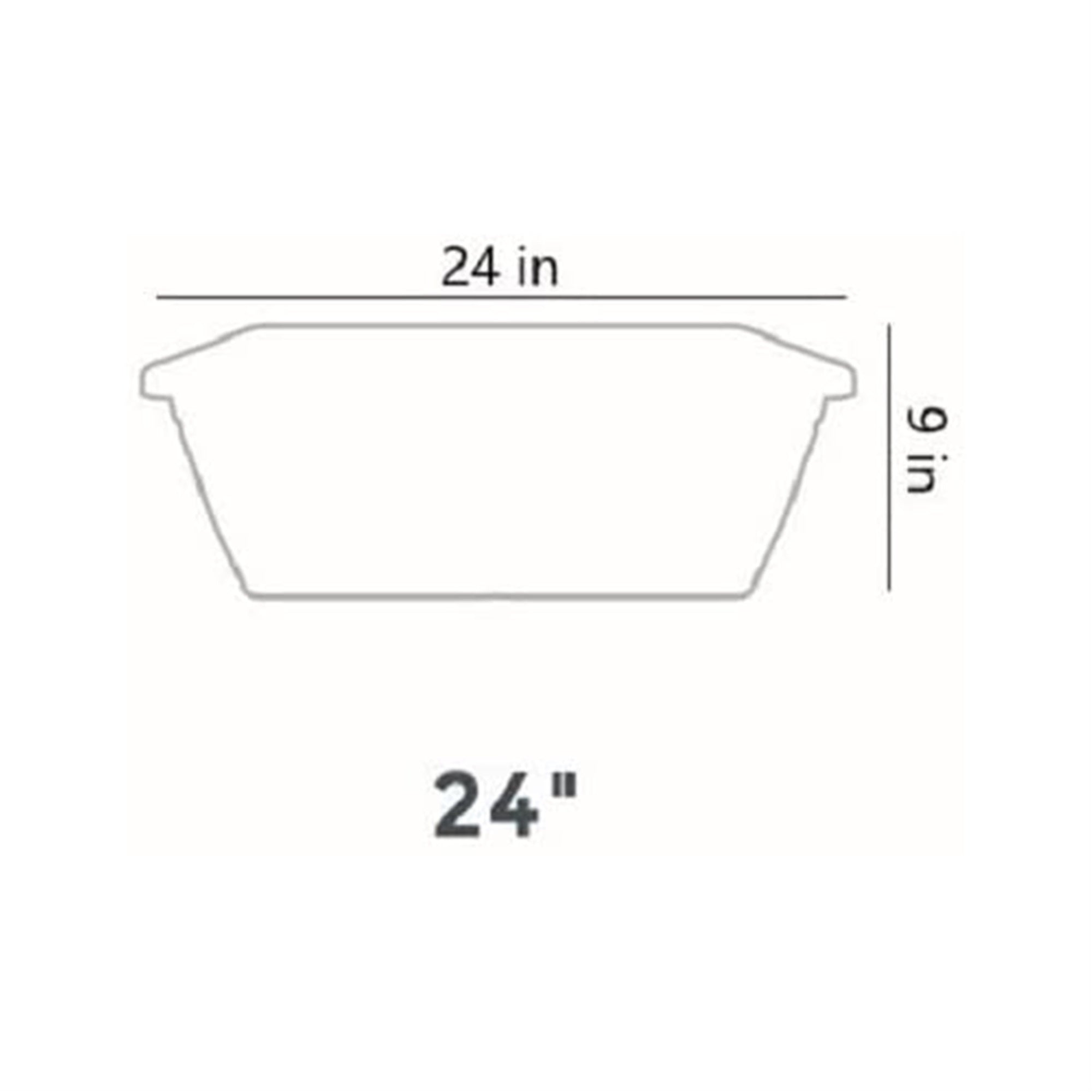 The HC Companies Plastic Deck Rail Box Planter, Warm Gray, 24"