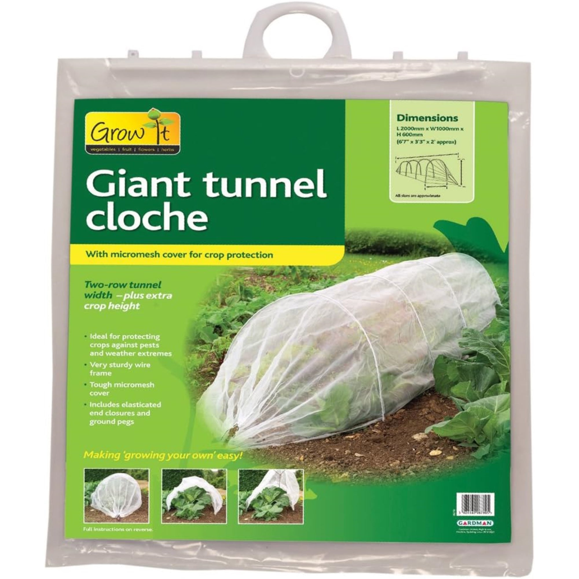 Gardman Giant Tunnel Cloche, 6' 6" L x 2' H