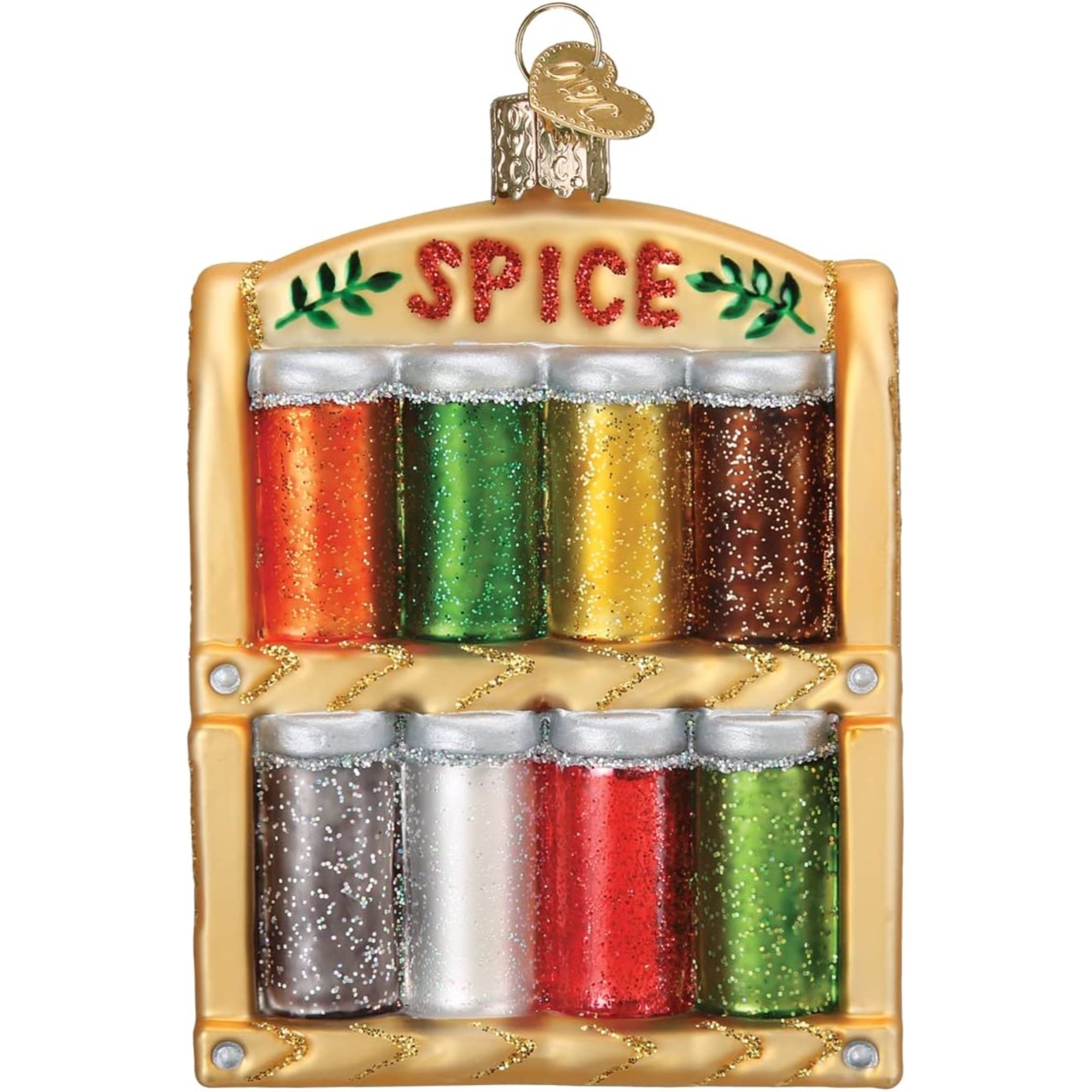 Old World Christmas Glass Blown Spice Rack Ornament, 4"