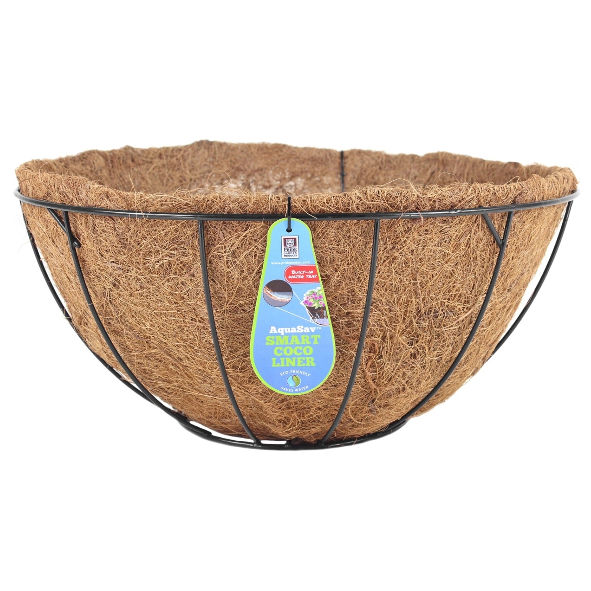 Pride Garden Products Grower Hanging Baskets with AquaSav Smart Coco Liner, 16
