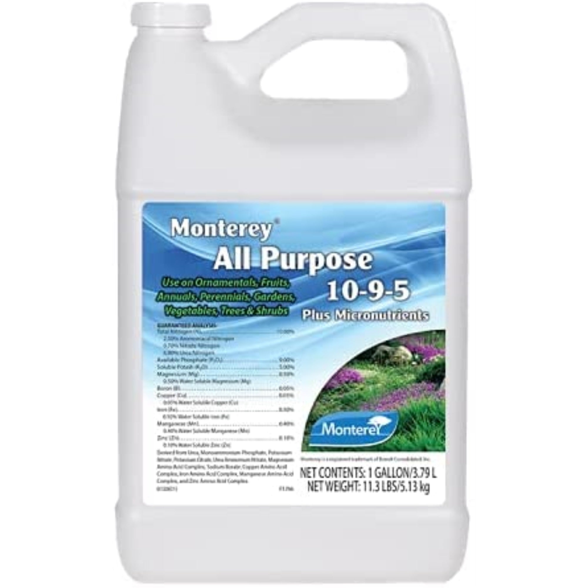 Monterey All Purpose 10-9-5 Fertilizer + Micronutrients, 1 Gallon
