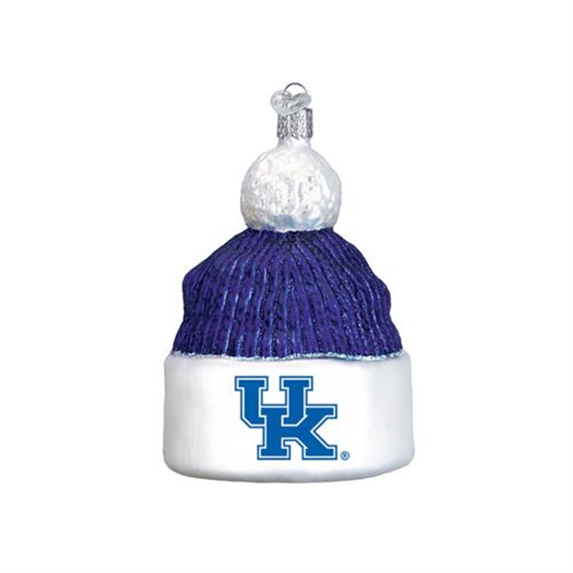 Old World Christmas Glass Blown Ornament Kentucky Beanie, 4.5"