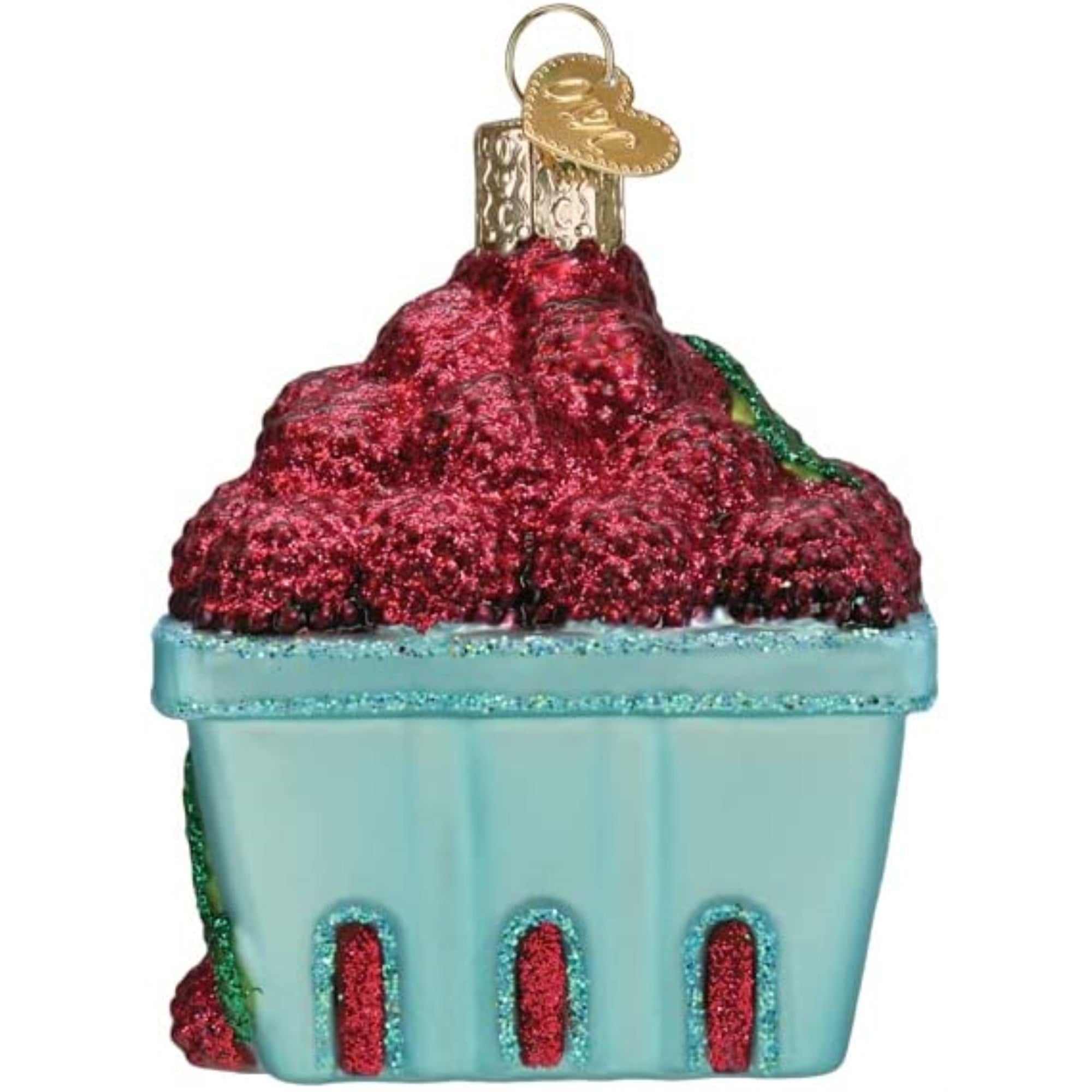 Old World Christmas Carton of Raspberries Glass Blown Ornament, Christmas Tree