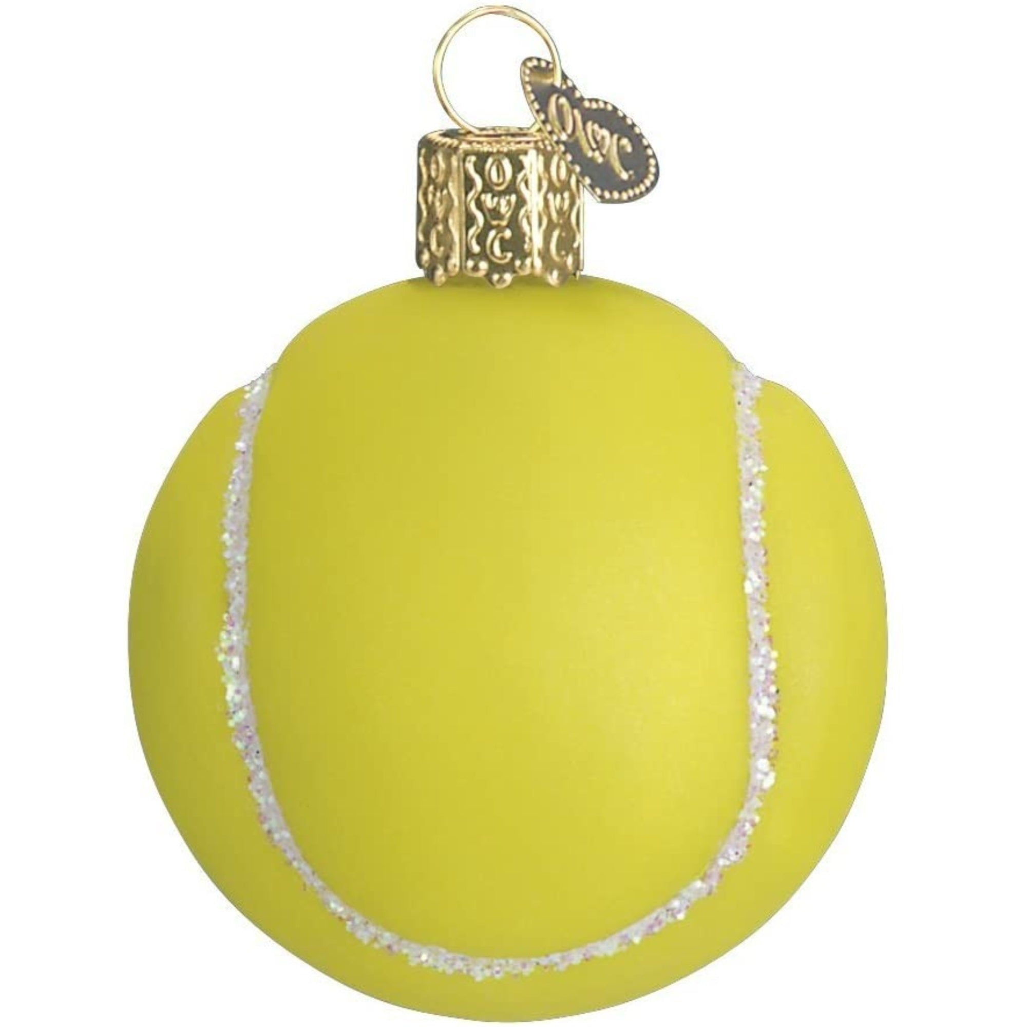 Old World Christmas Blown Glass Christmas Ornament, Tennis Ball
