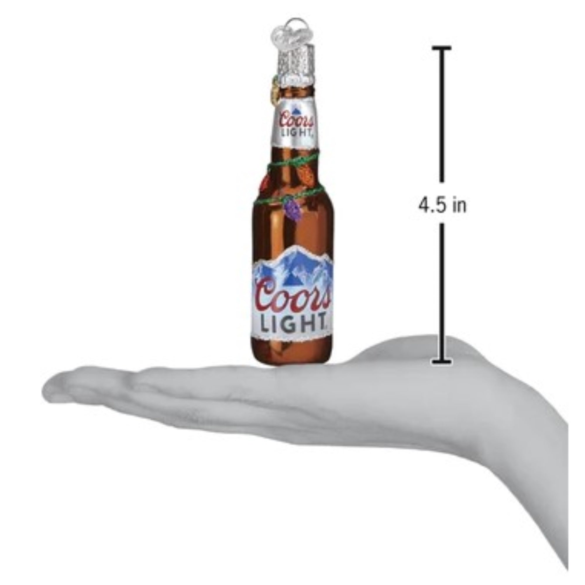 Old World Christmas Blown Glass Christmas Ornaments, Holiday Coors Light Bottle