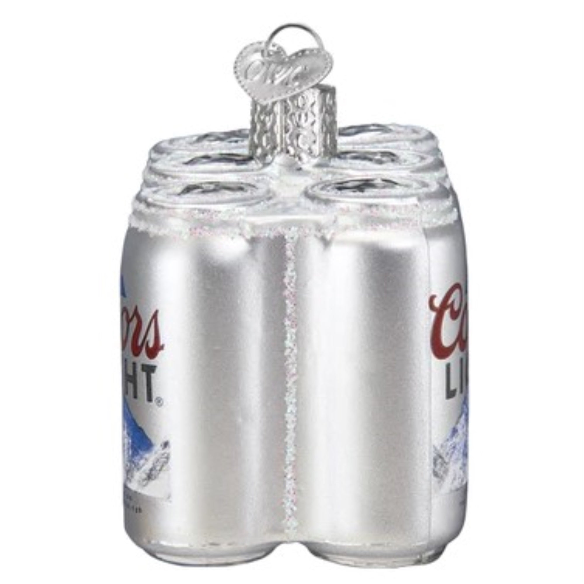 Old World Christmas Blown Glass Christmas Ornaments, Coors Light Six Pack