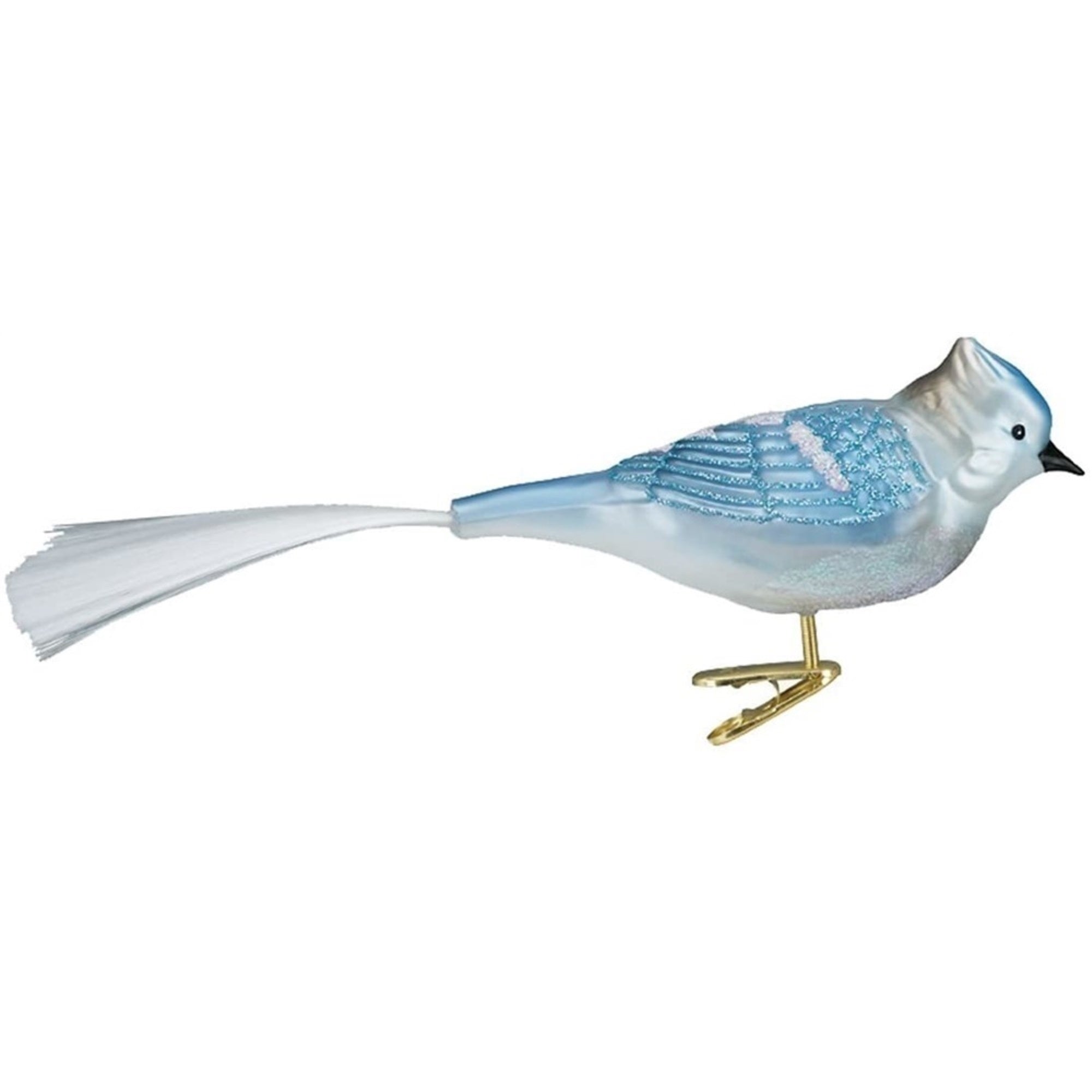 Old World Christmas Glass Blown Blue Jay Ornament