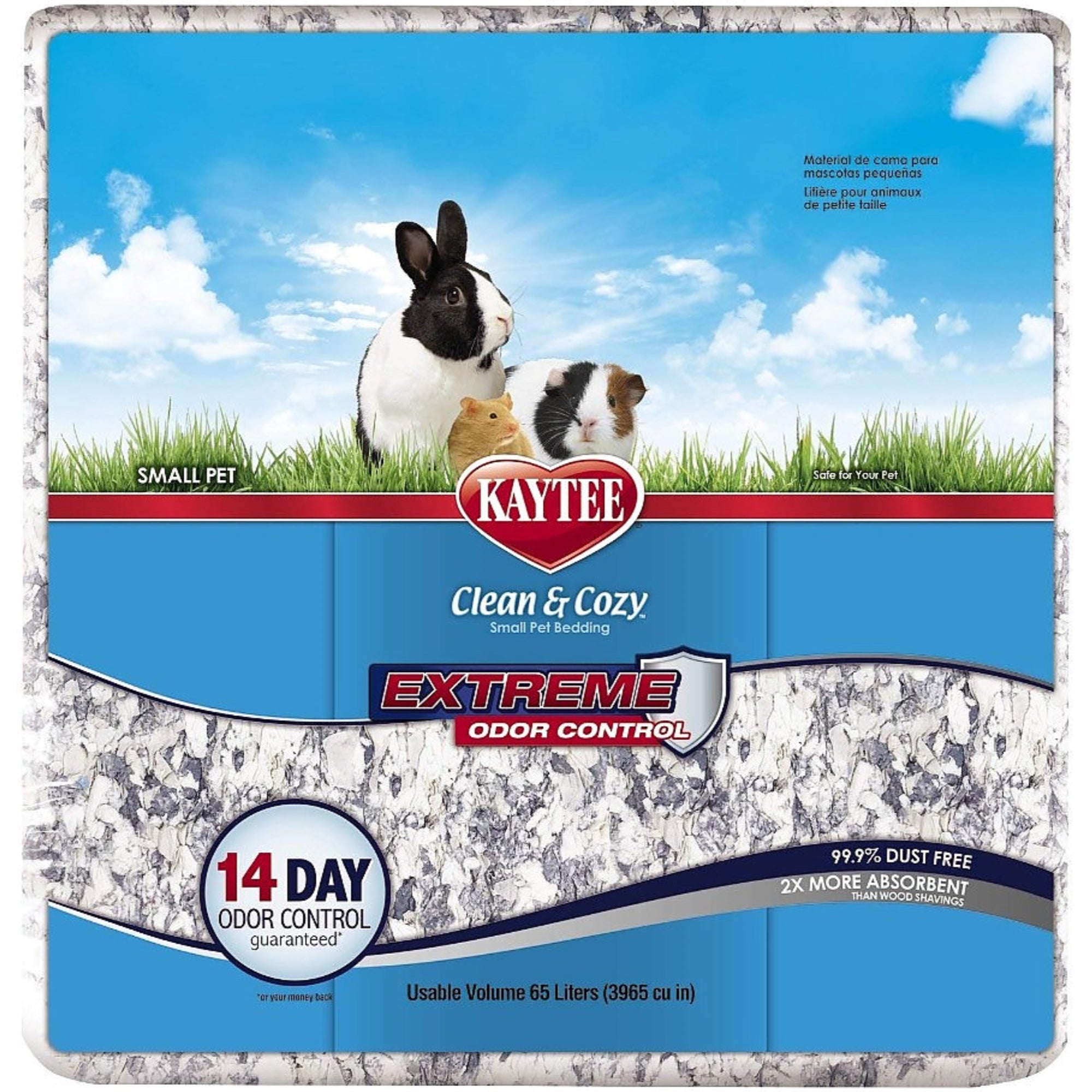Kaytee Clean and Cozy Small Pet Bedding Extreme Odor Control, 65 Liters