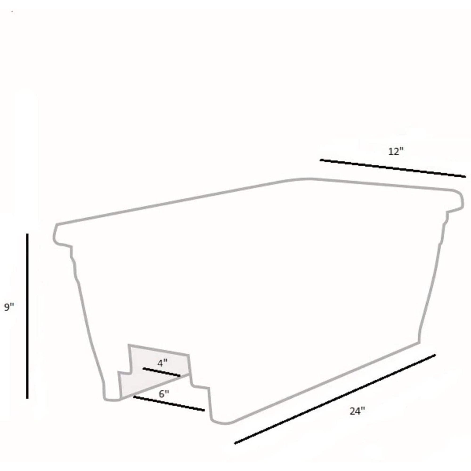 The HC Companies Plastic Deck Rail Box Planter, White 24"