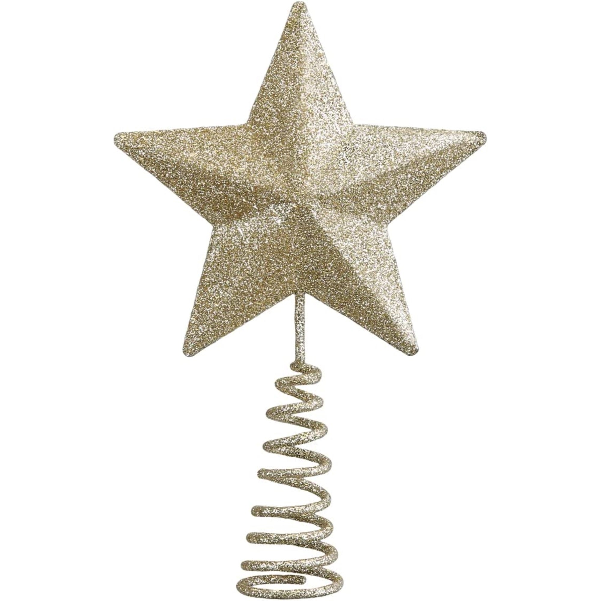 Old World Christmas Mini Glass Blown Star Tree Topper Gold, 6.5"